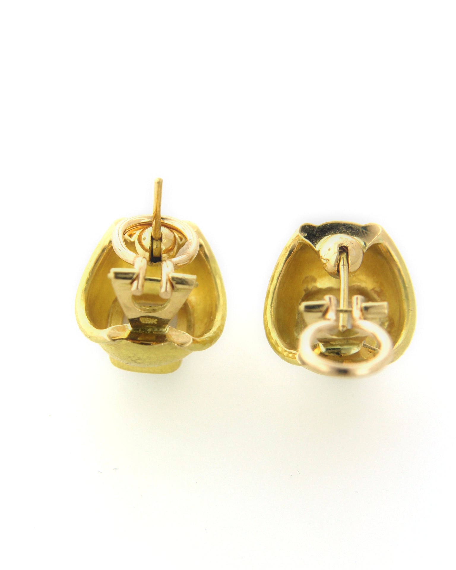 Light Aqua 'Quadrato Antico' Puff Earrings
