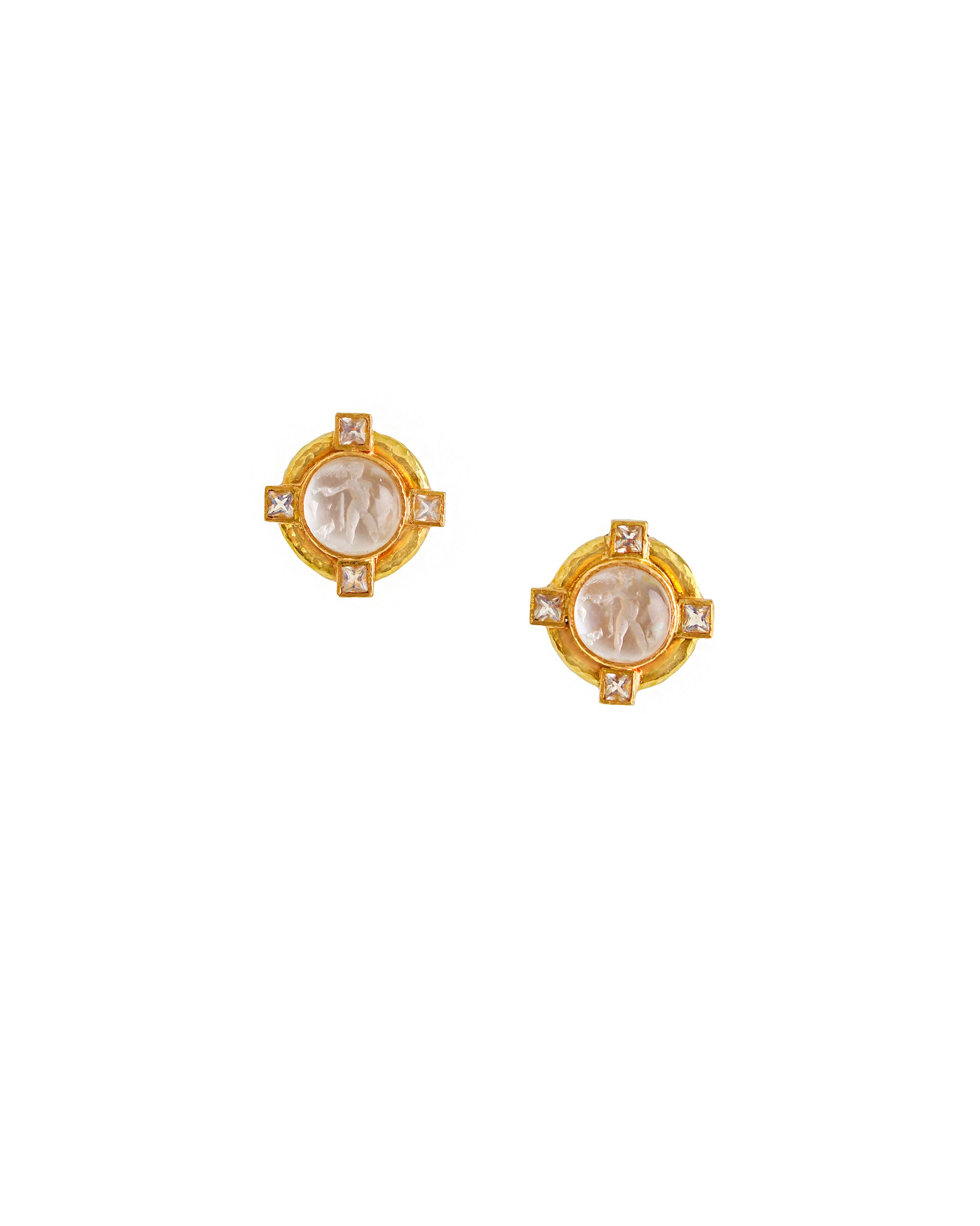 Crystal 'Cab Putto and Duck' Earrings