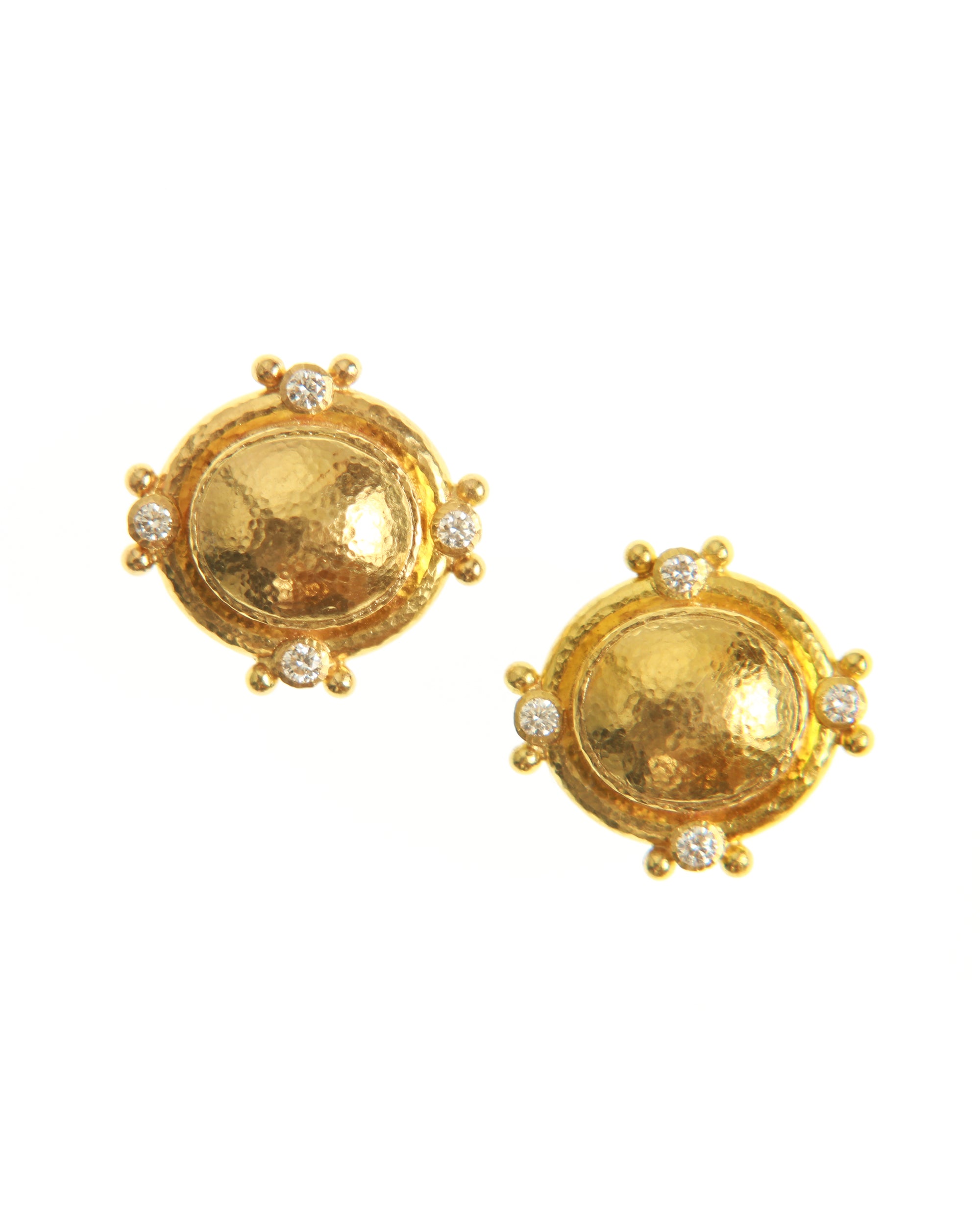 Gold and Diamond Earrings