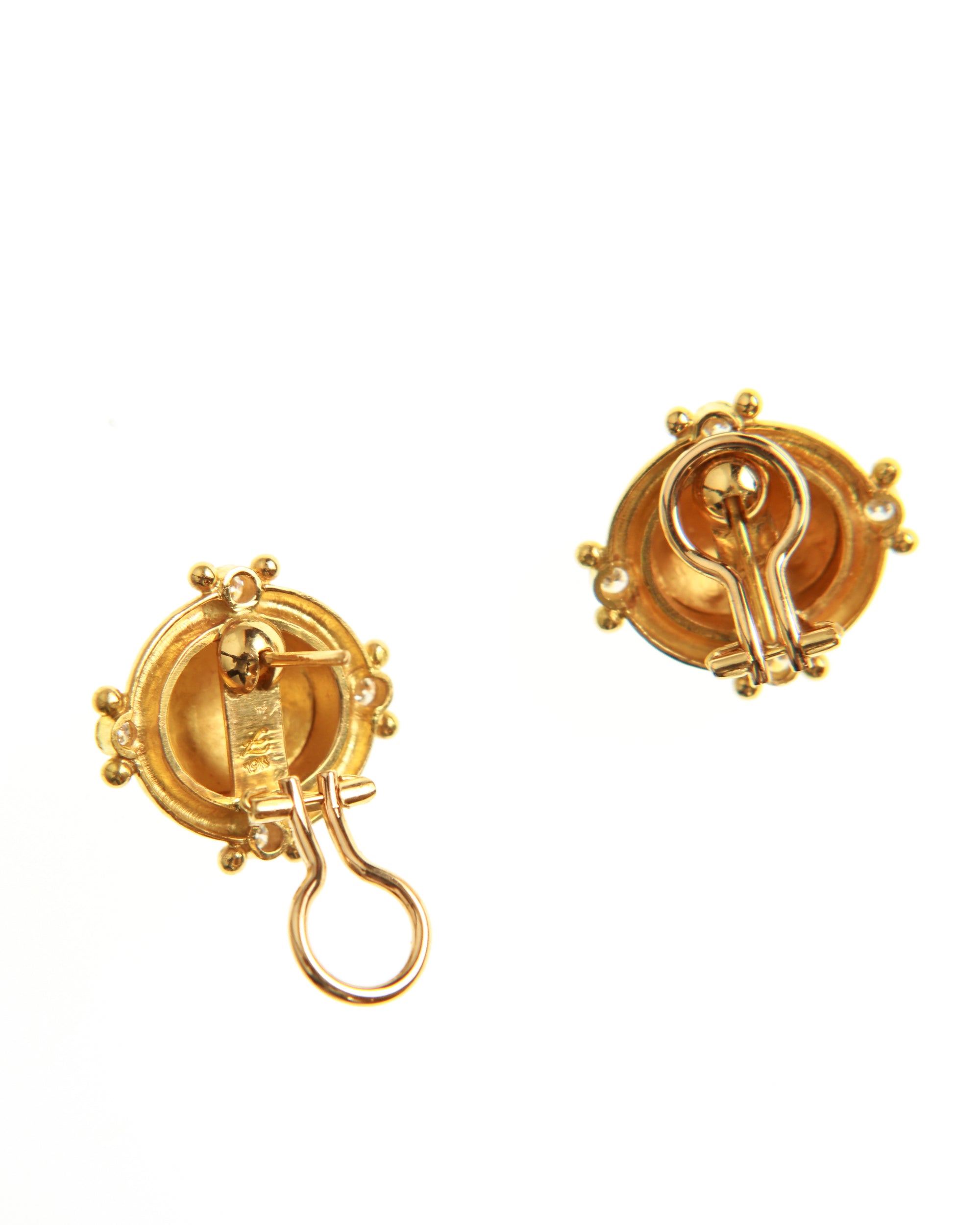 Gold and Diamond Earrings