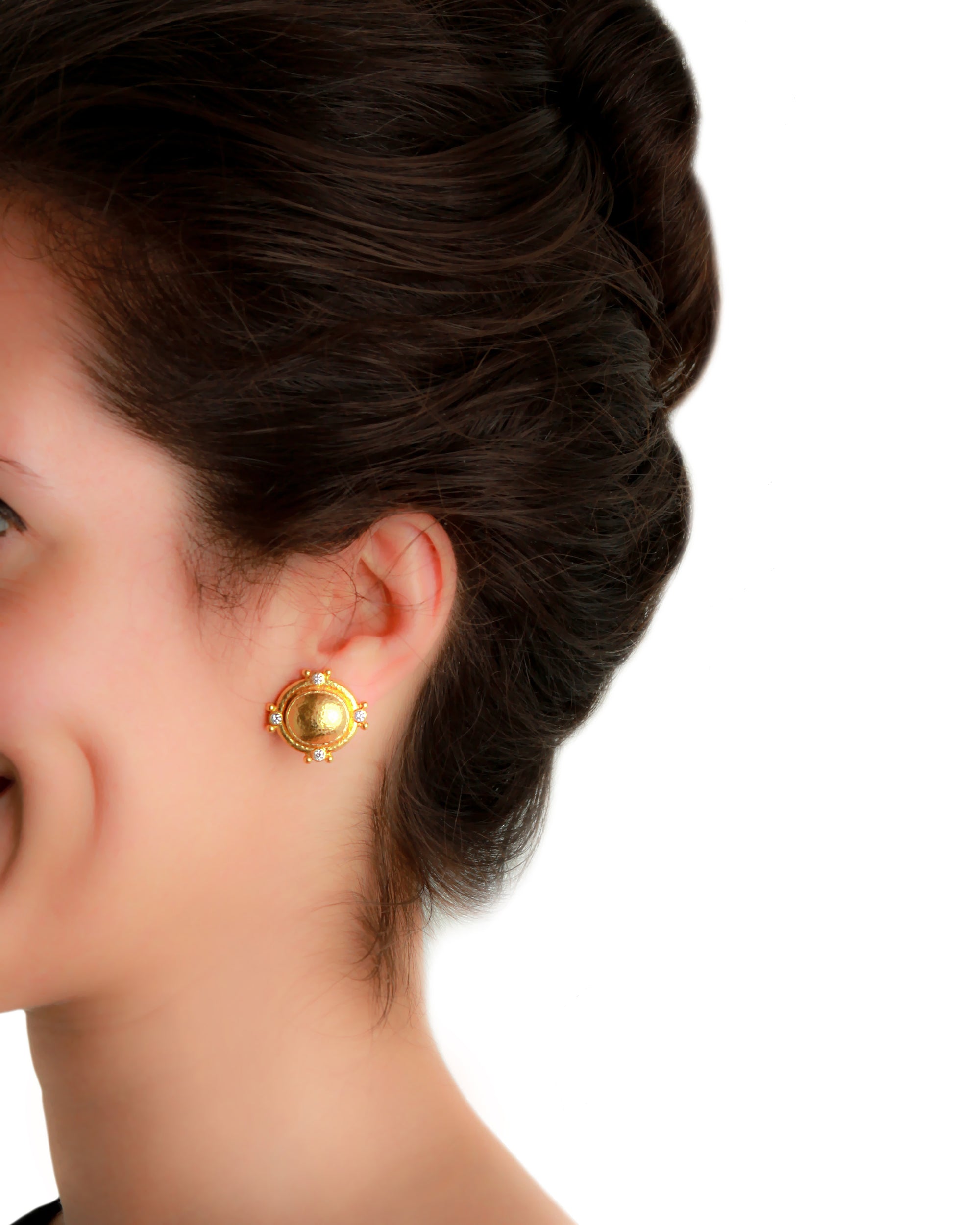 Gold and Diamond Earrings