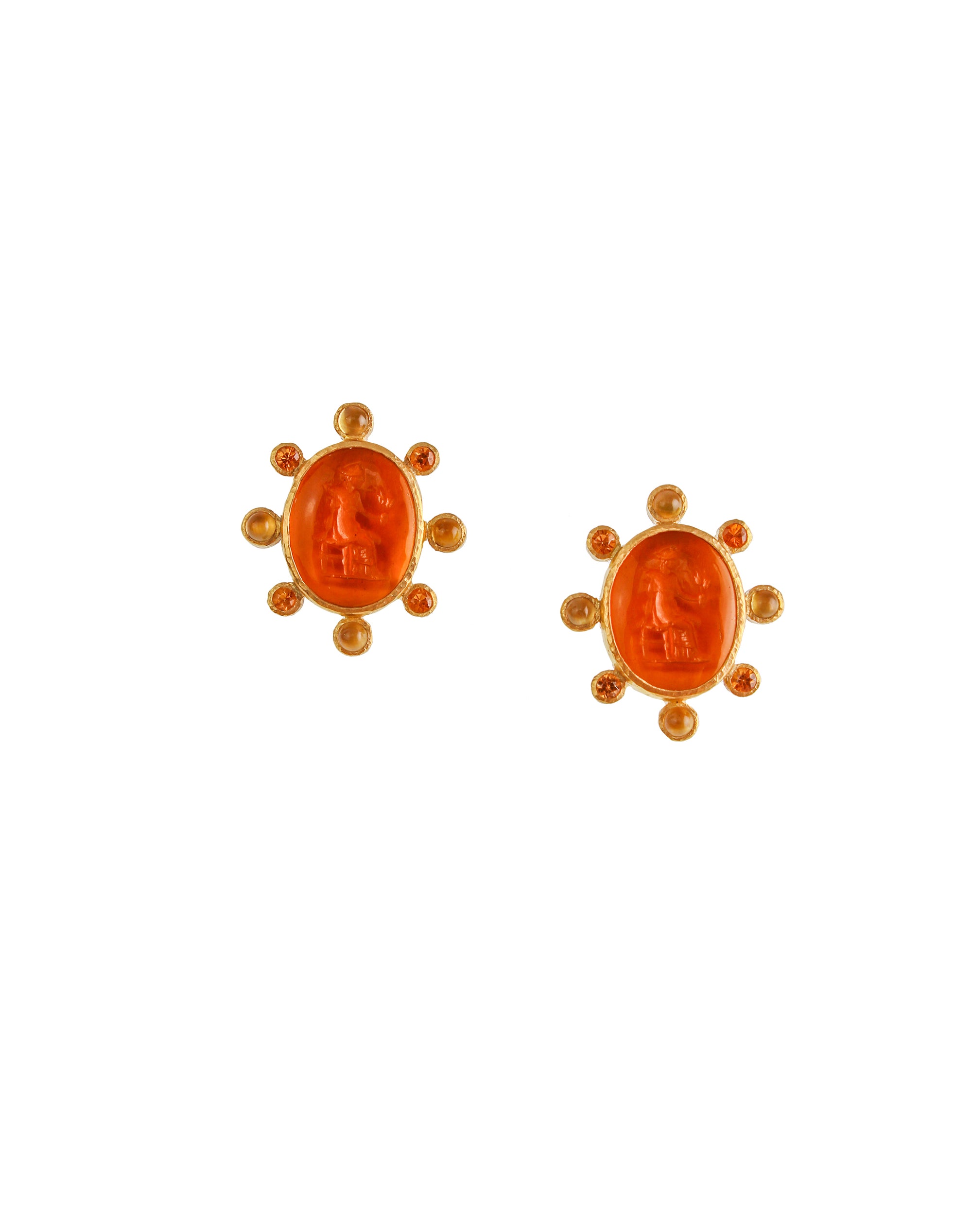 Amber 'Goddess with Wheat' Earrings