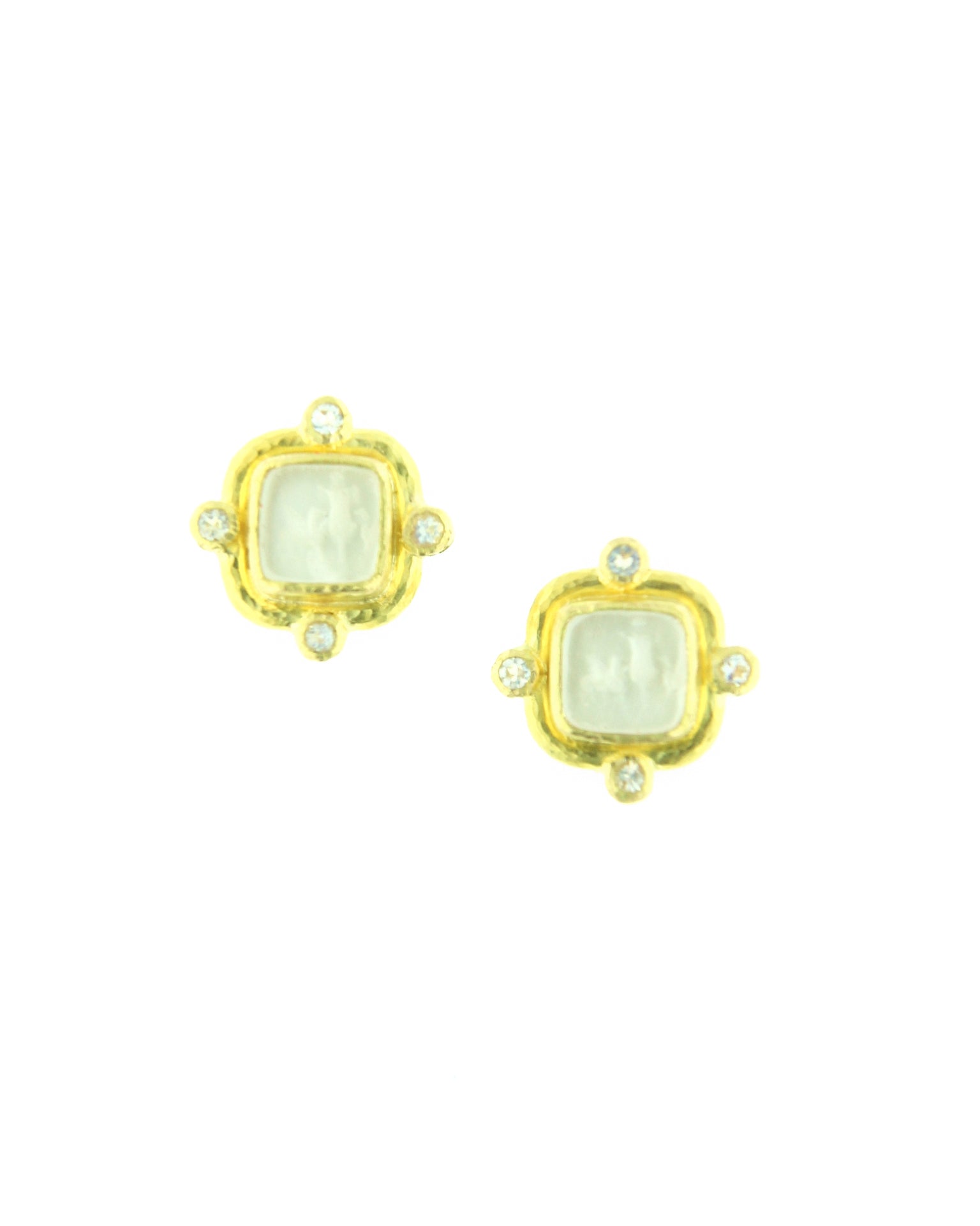 Crystal 'Quadrato Antico' Stud Earrings