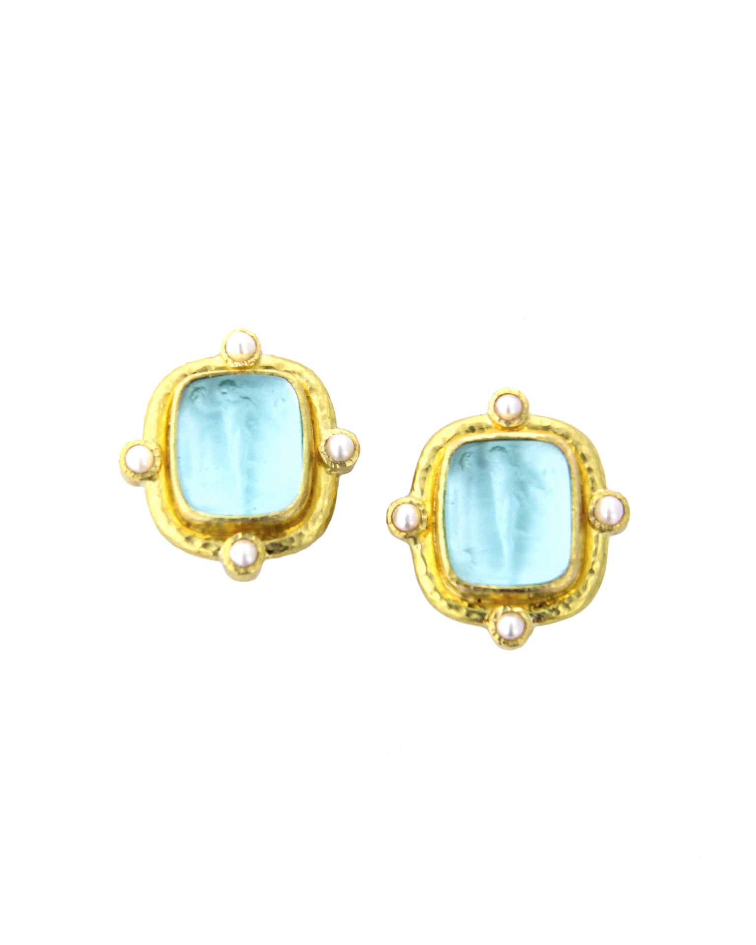Light Aqua 'Greek Muse' earrings