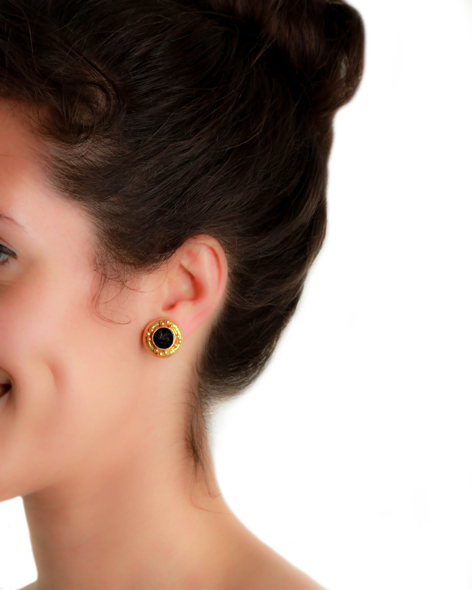 Black 'Tiny Griffin' Earrings