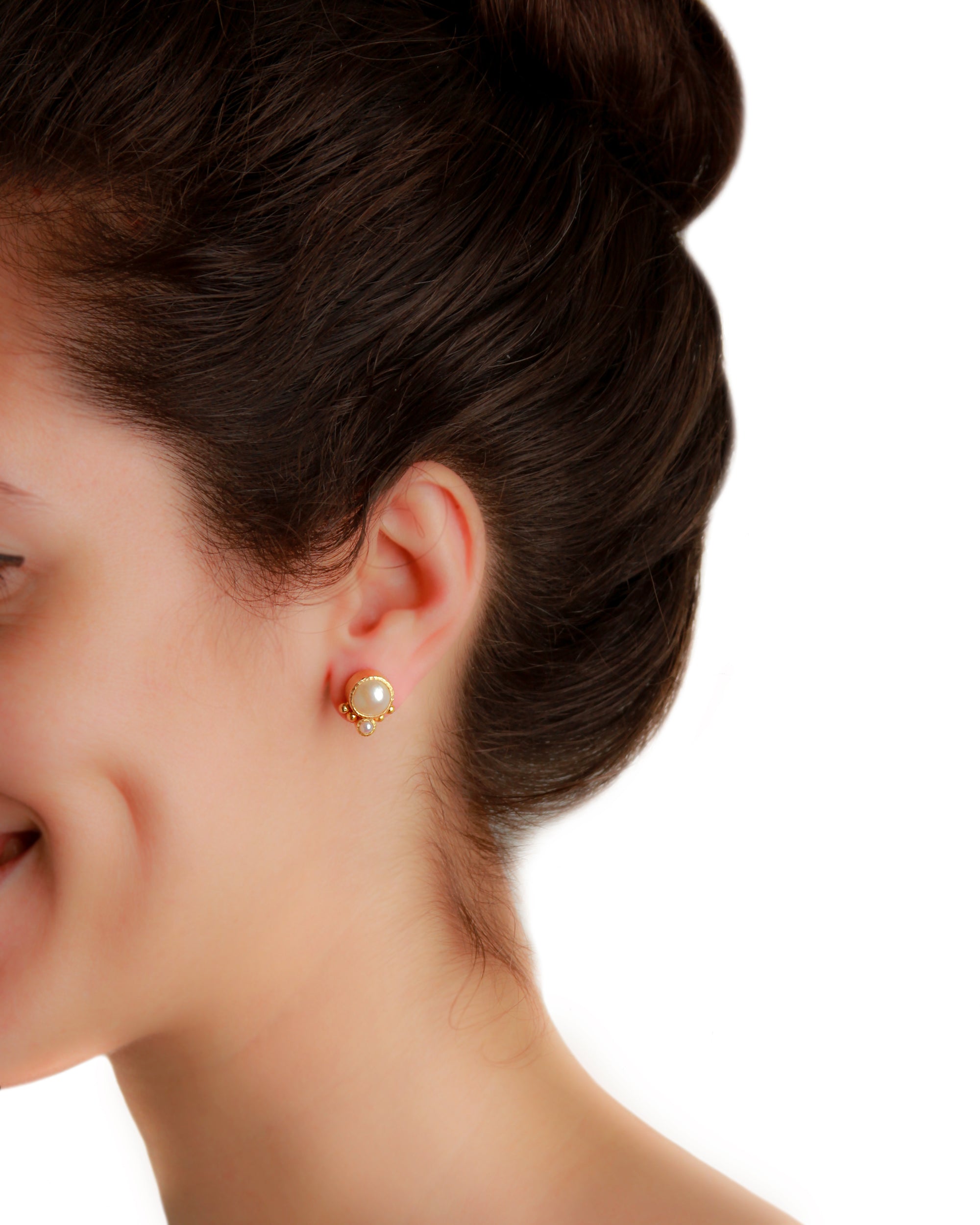Mabe Pearl Stud Earrings