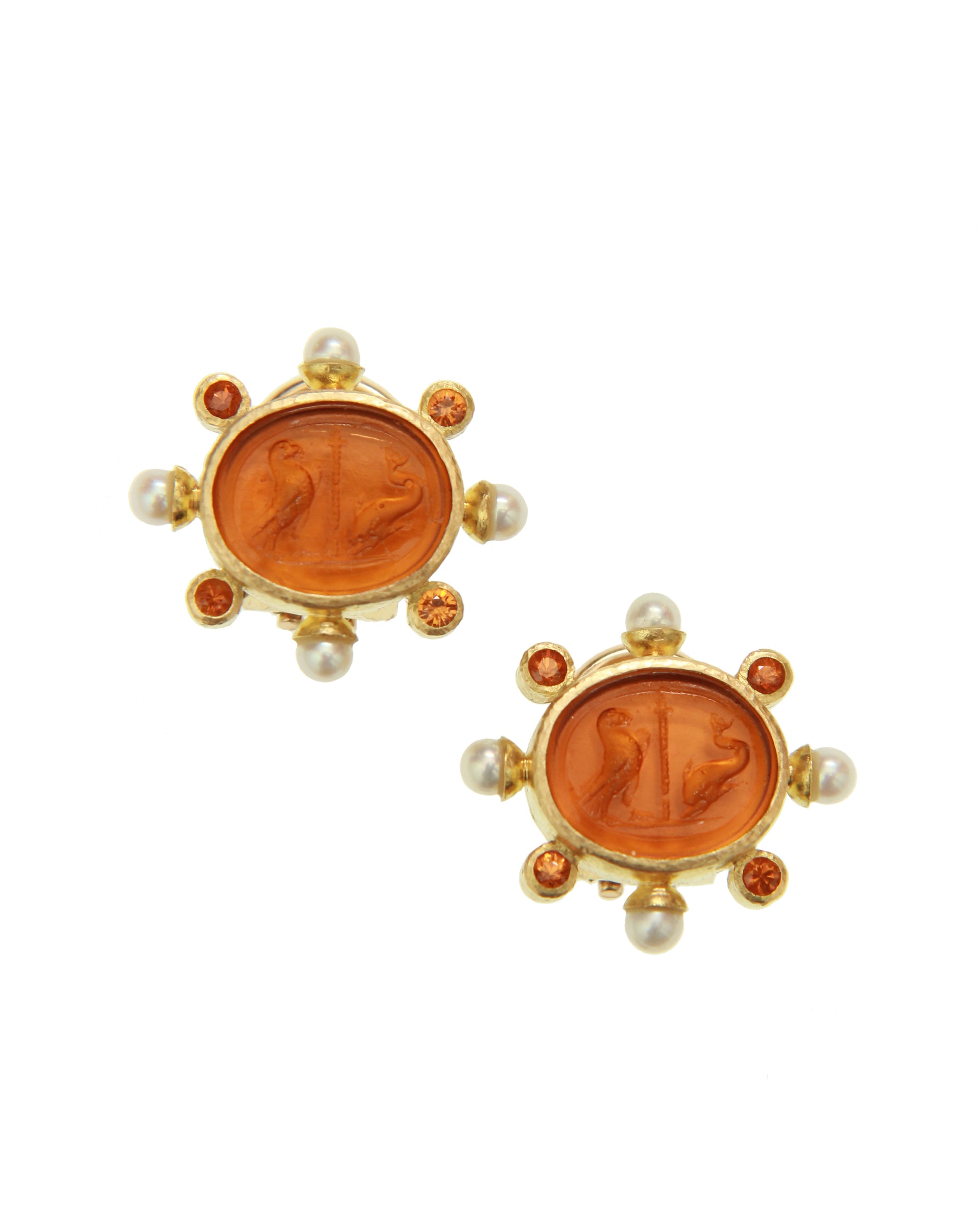 Amber 'Eagle and Dolphin' Earring