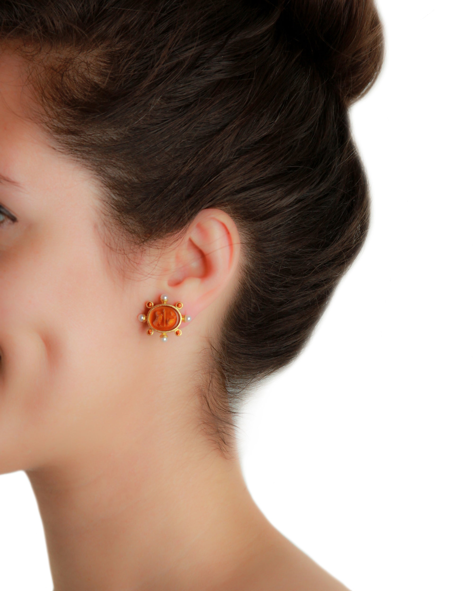 Amber 'Eagle and Dolphin' Earring