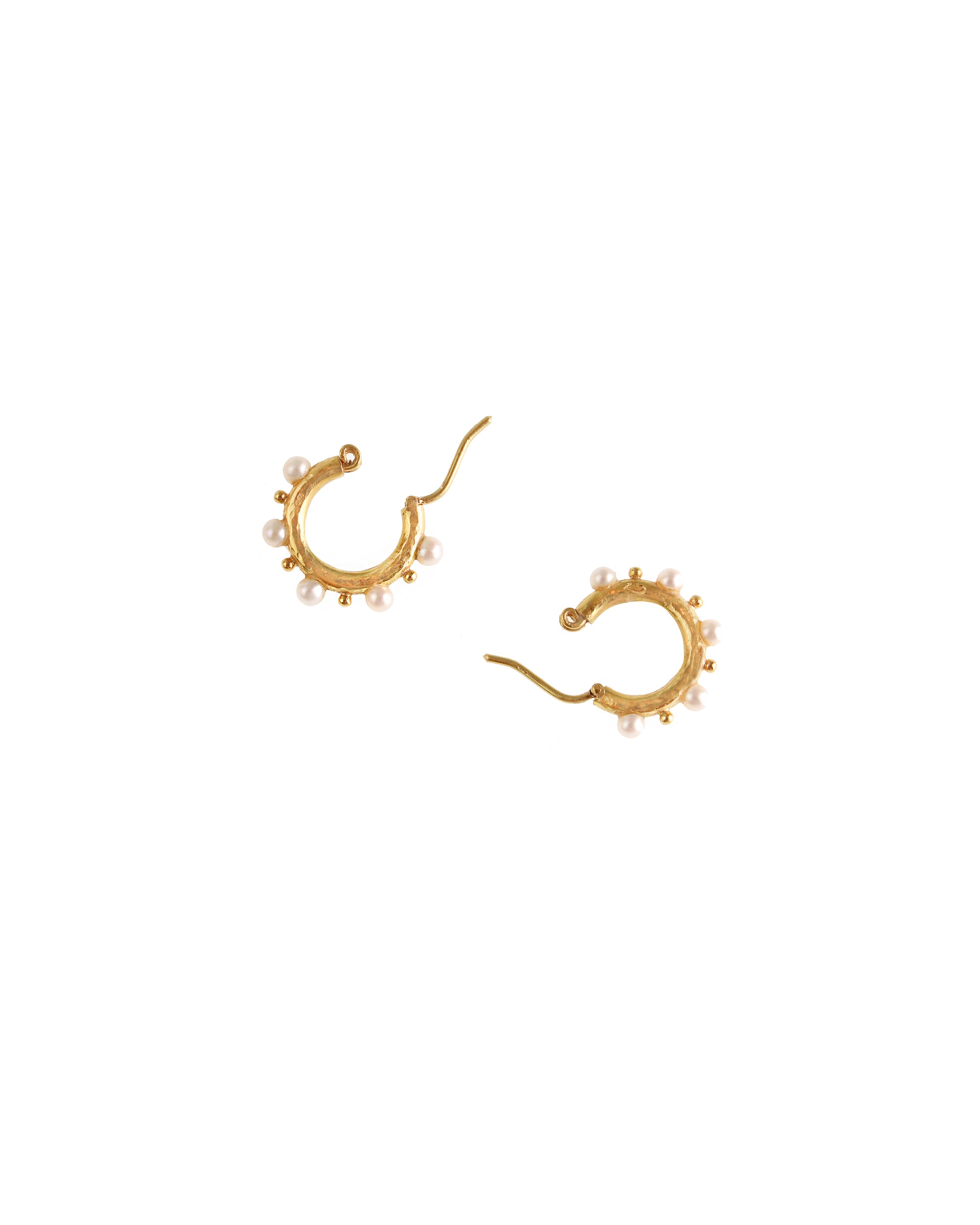 Big Baby Pearl Hoop Earrings