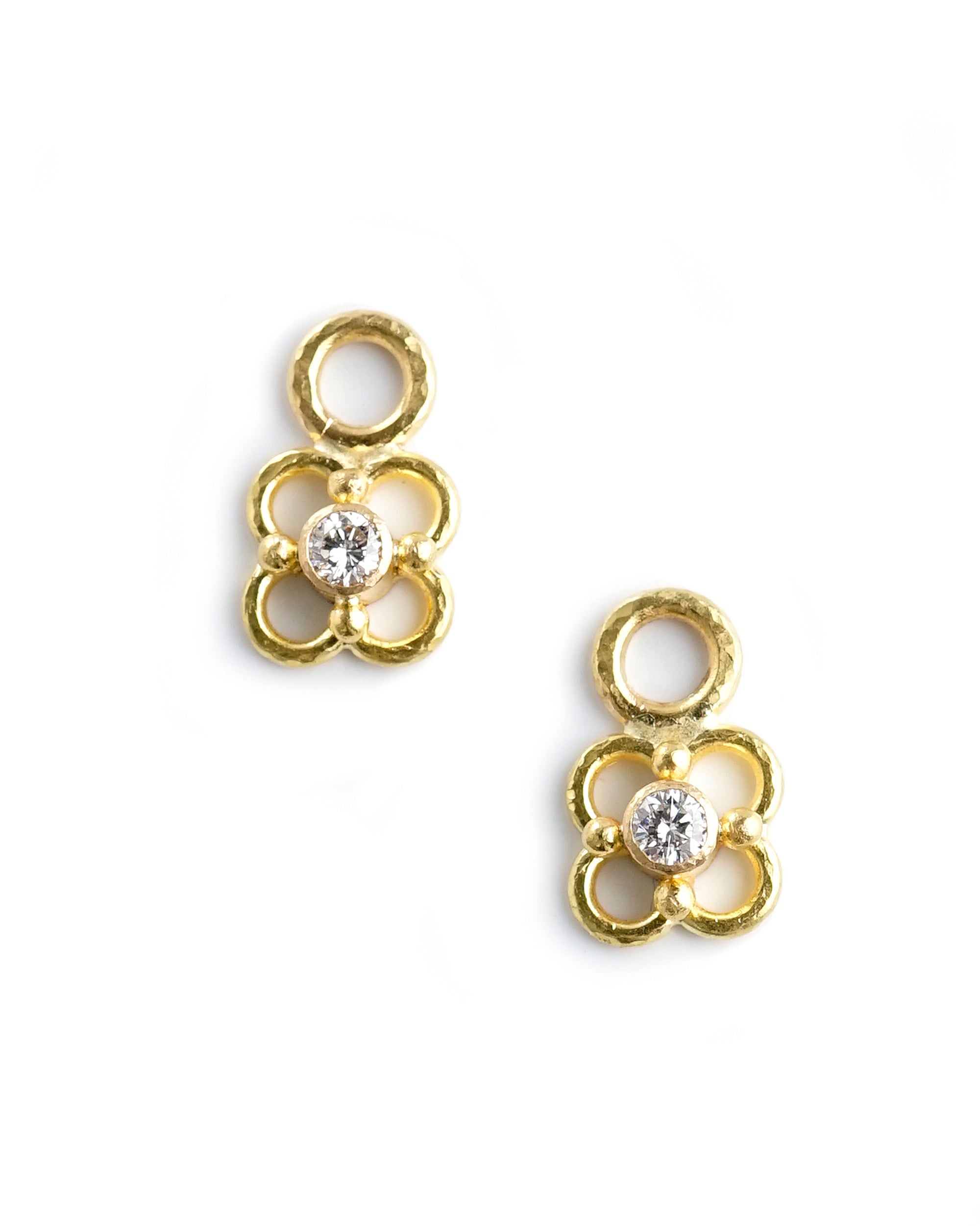 Diamond with Wire Arches Earring Charms