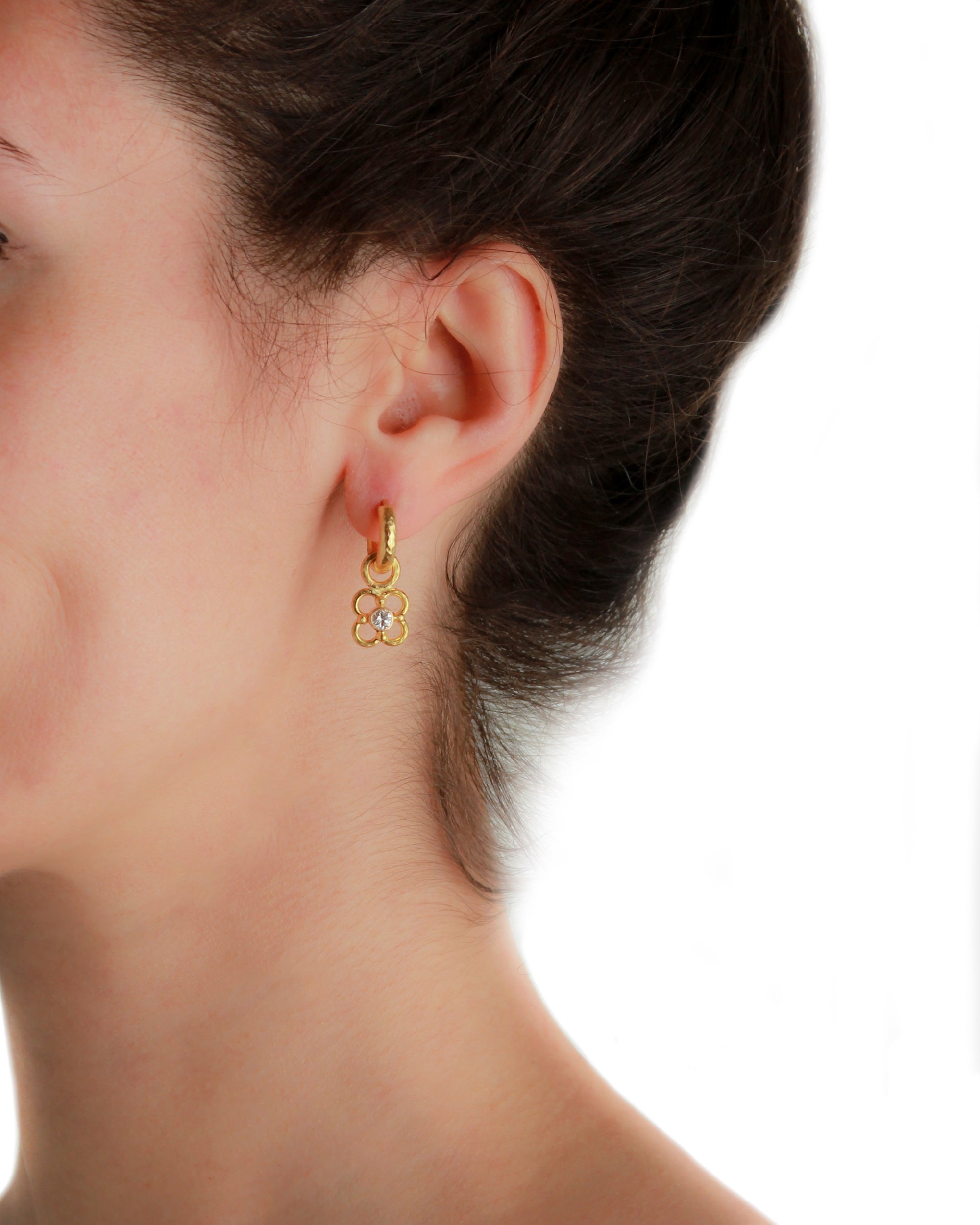 Diamond with Wire Arches Earring Charms