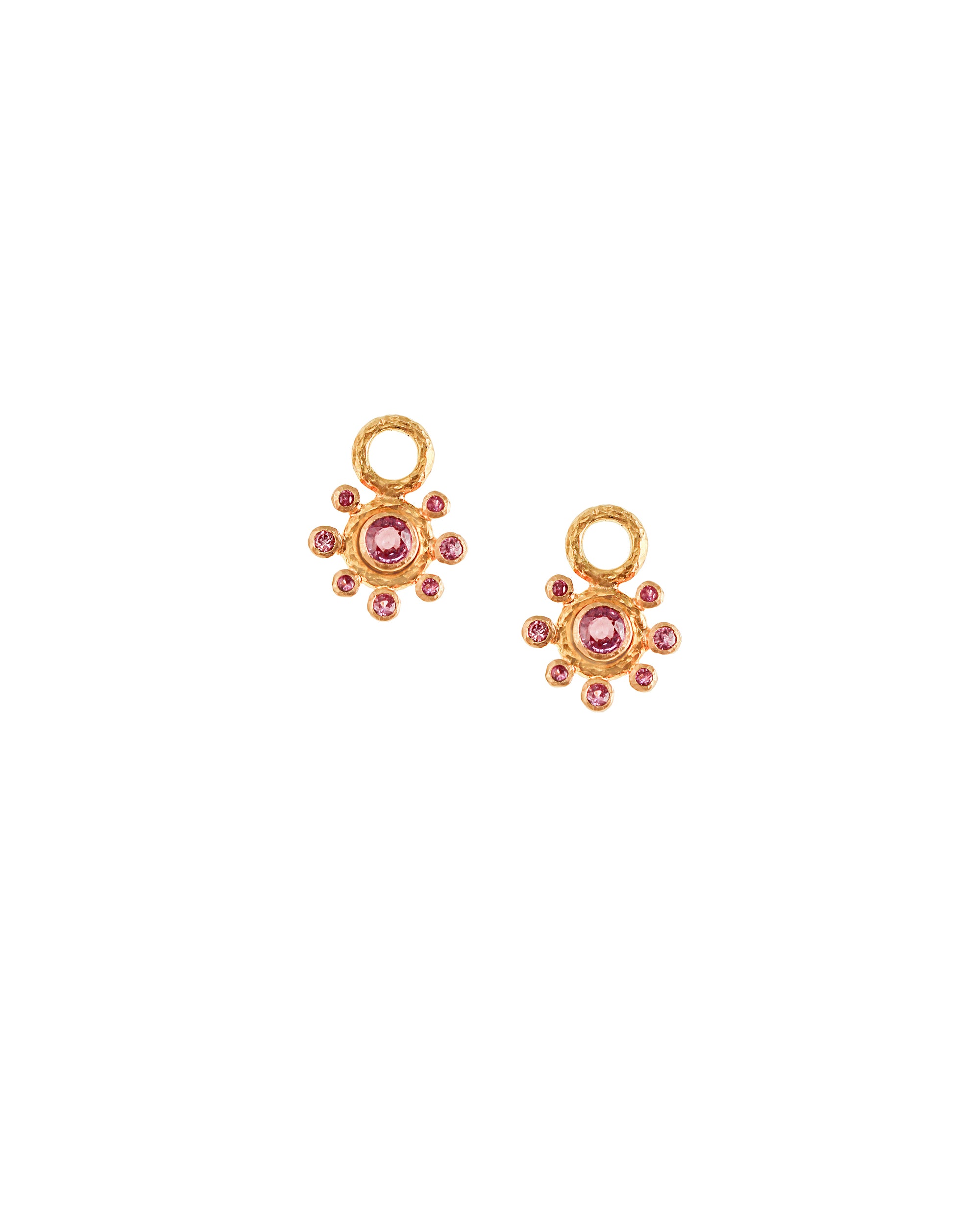 Pink Sapphire Earring Charms