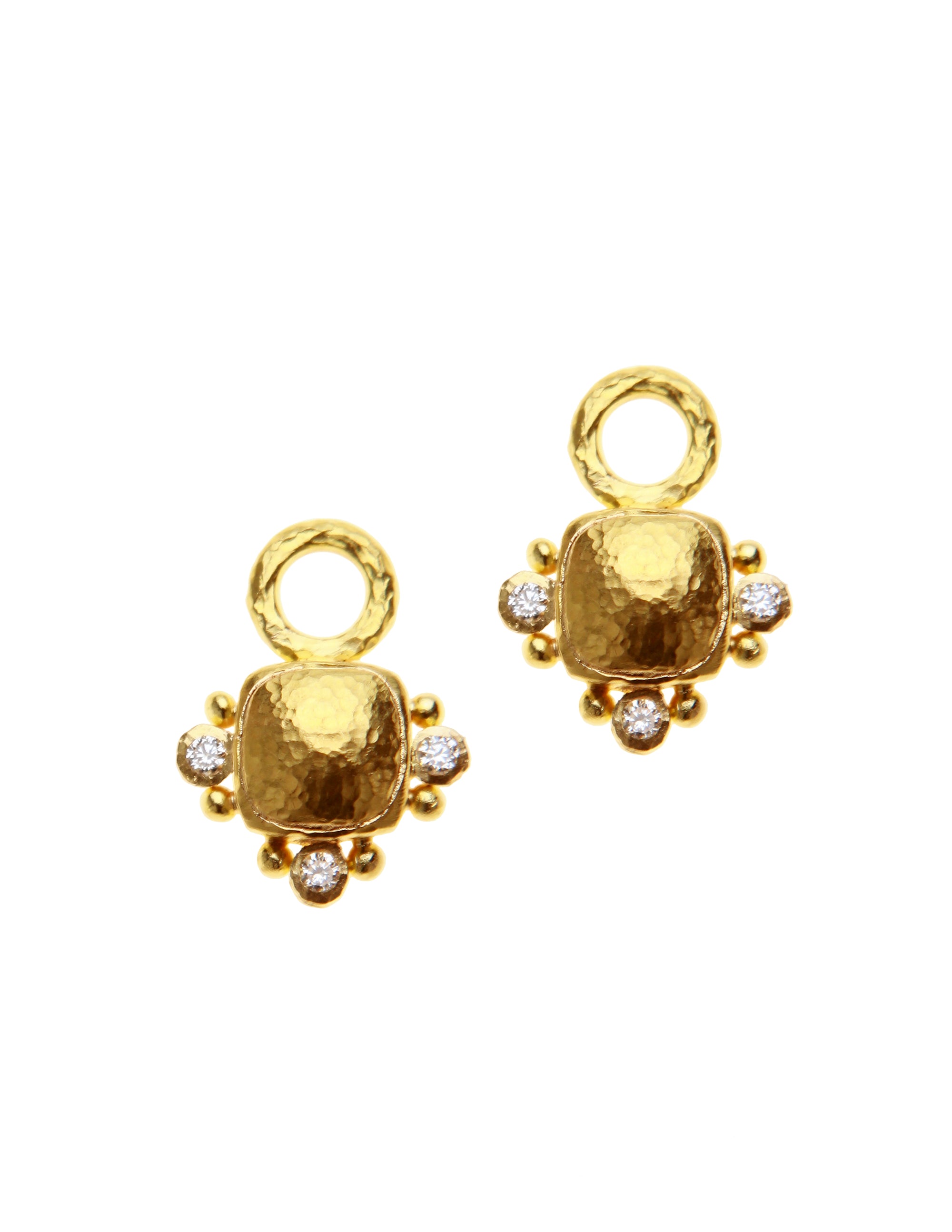 Gold and Diamond Earring Charms