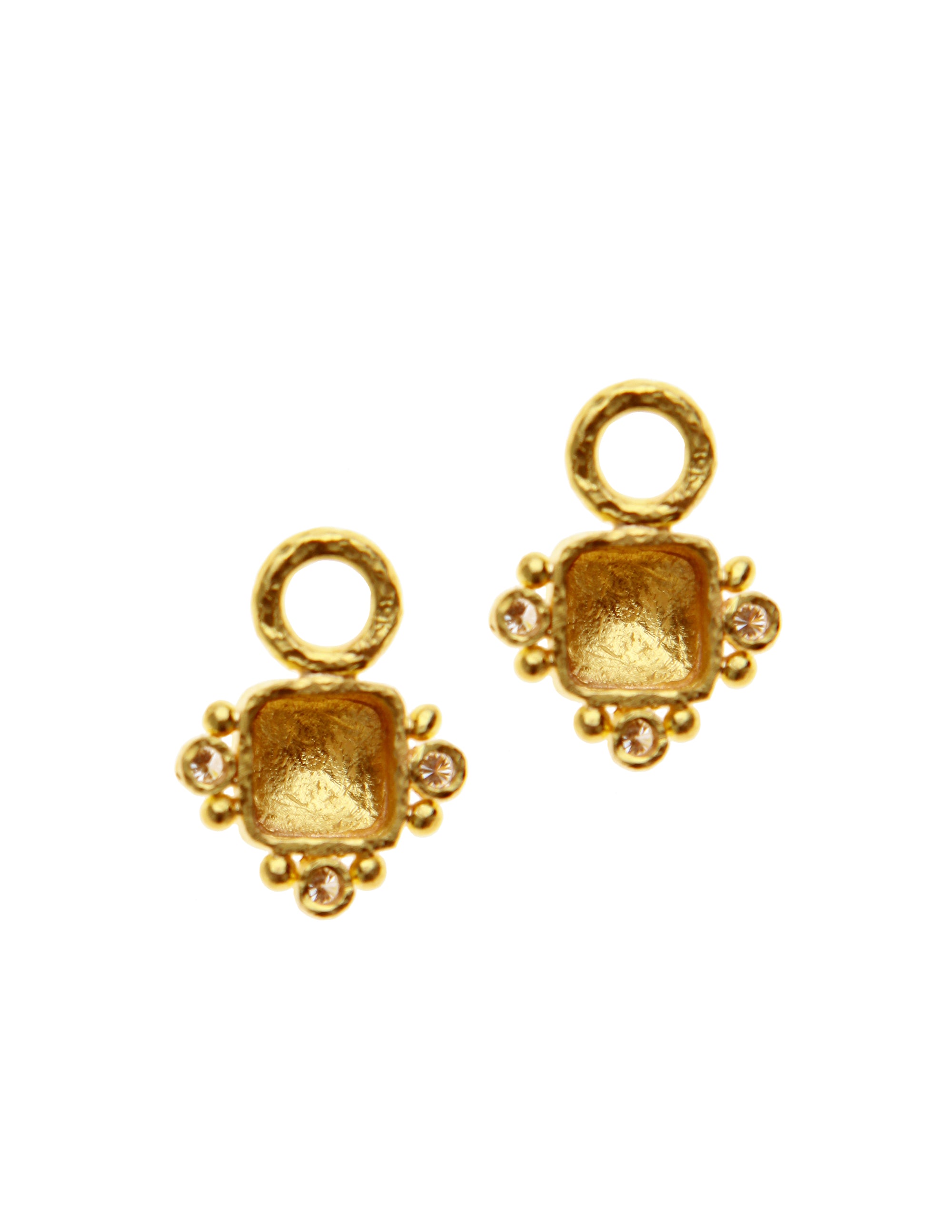 Gold and Diamond Earring Charms