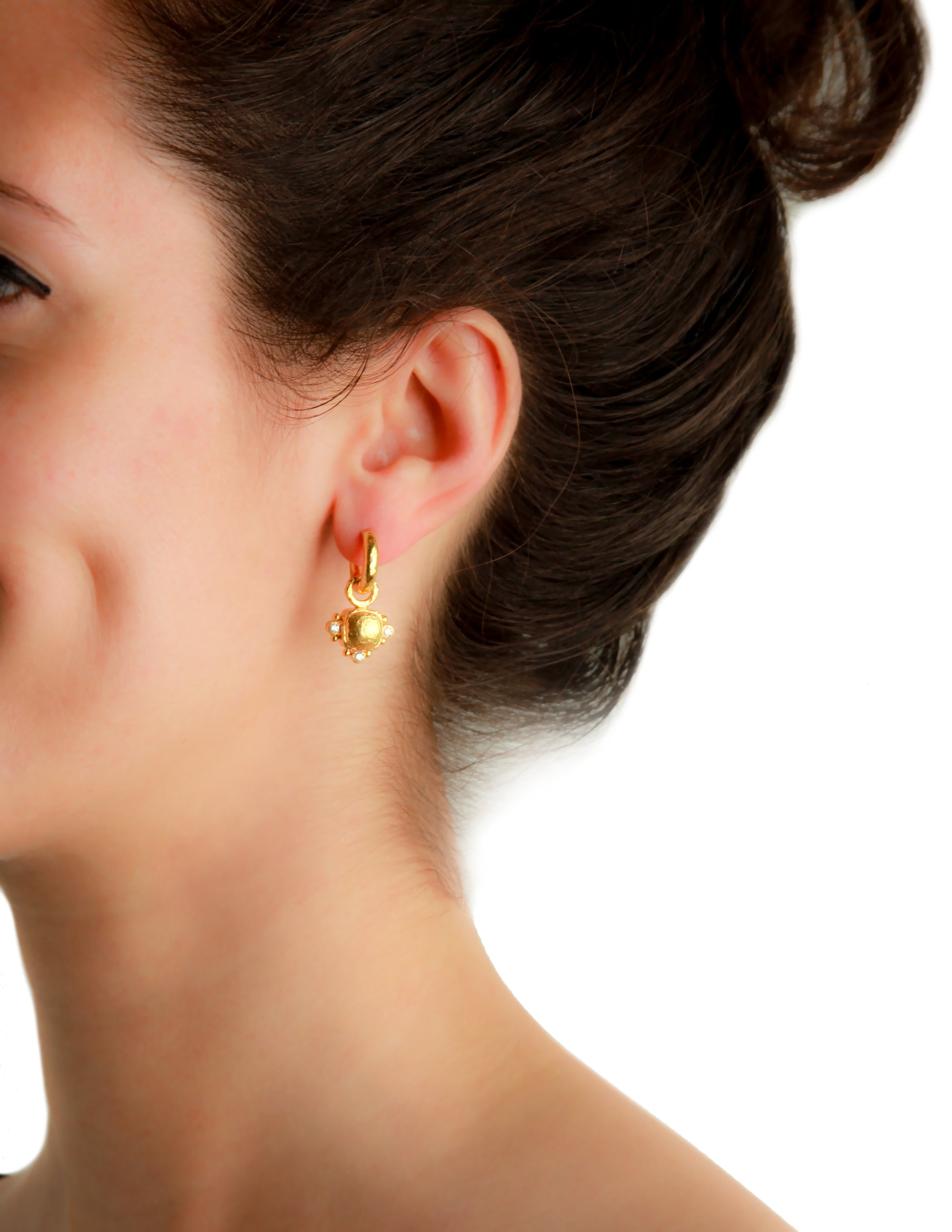 Gold and Diamond Earring Charms