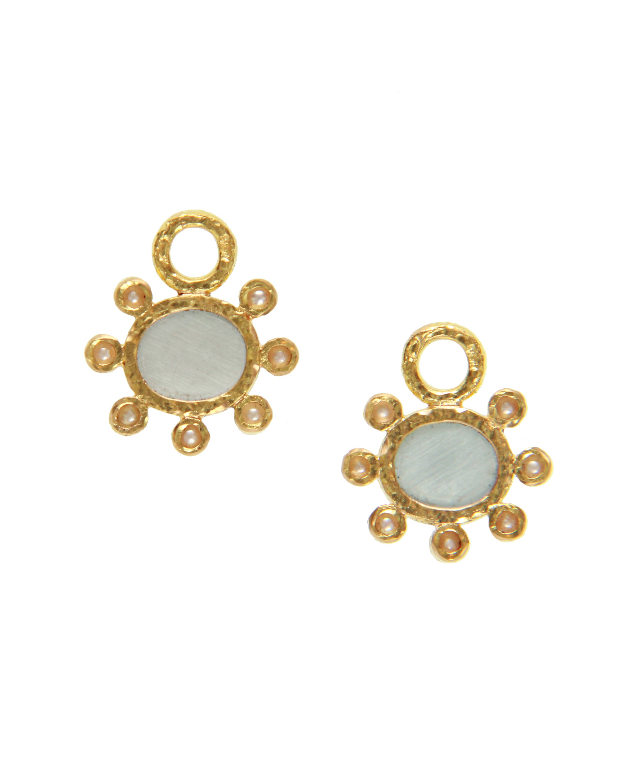 Peacock 'Cherub and Rooster' Earring Charms