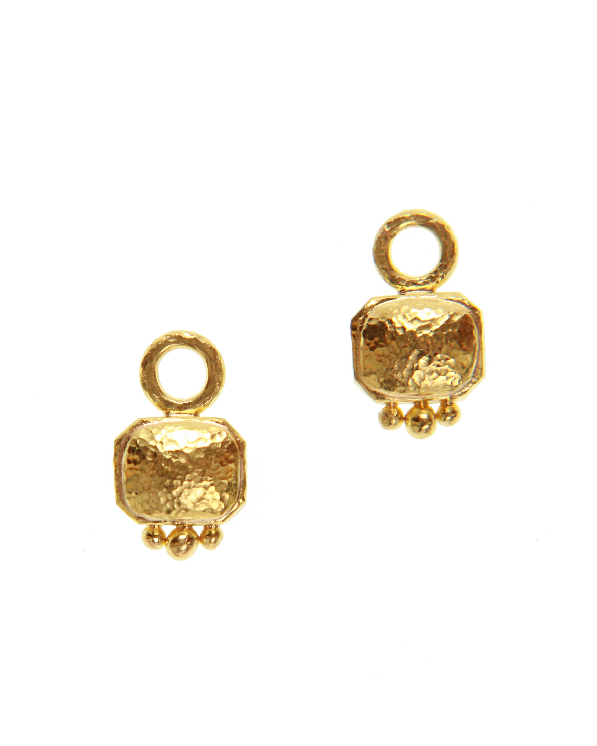 Gold Octagon Earring Charms