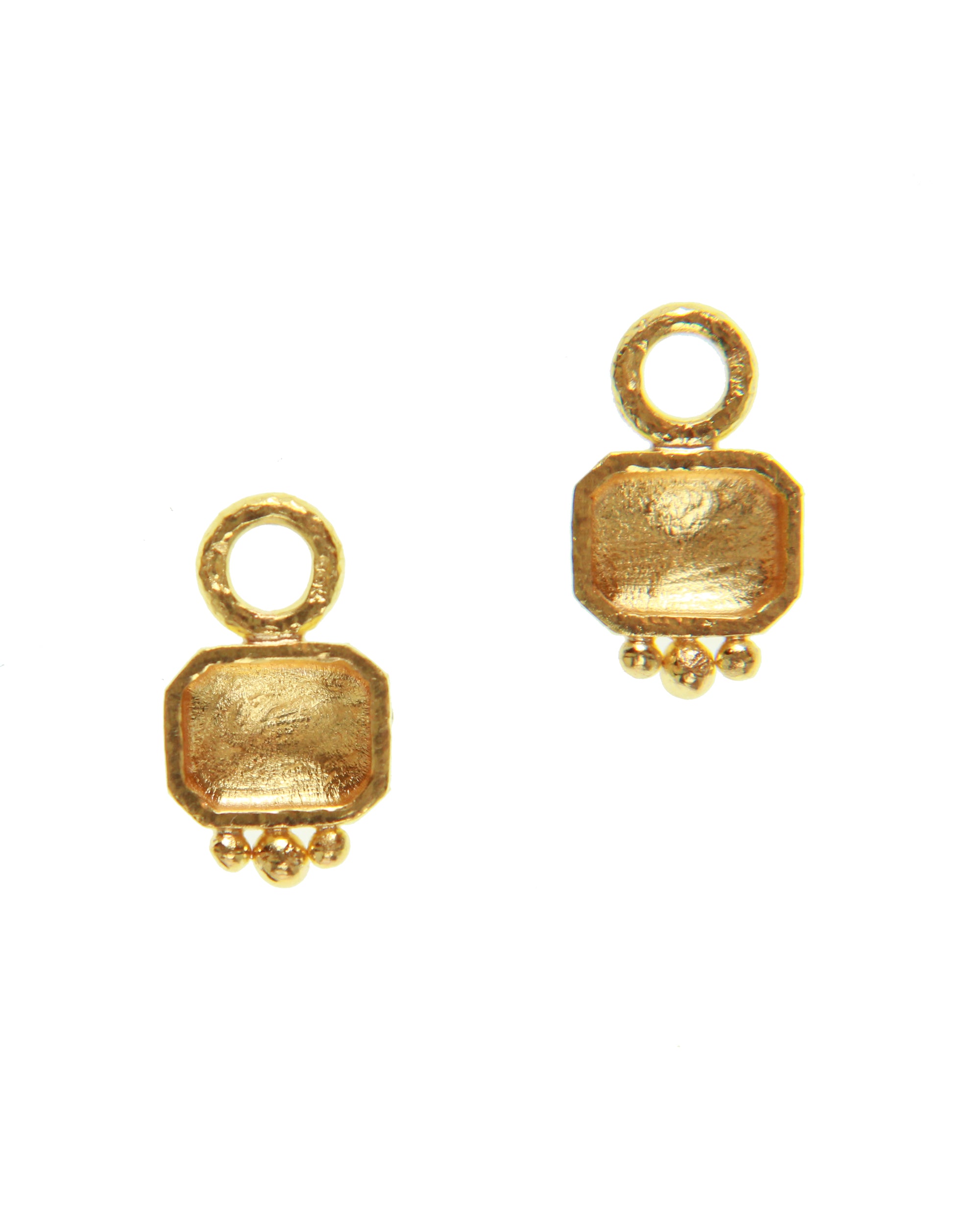 Gold Octagon Earring Charms