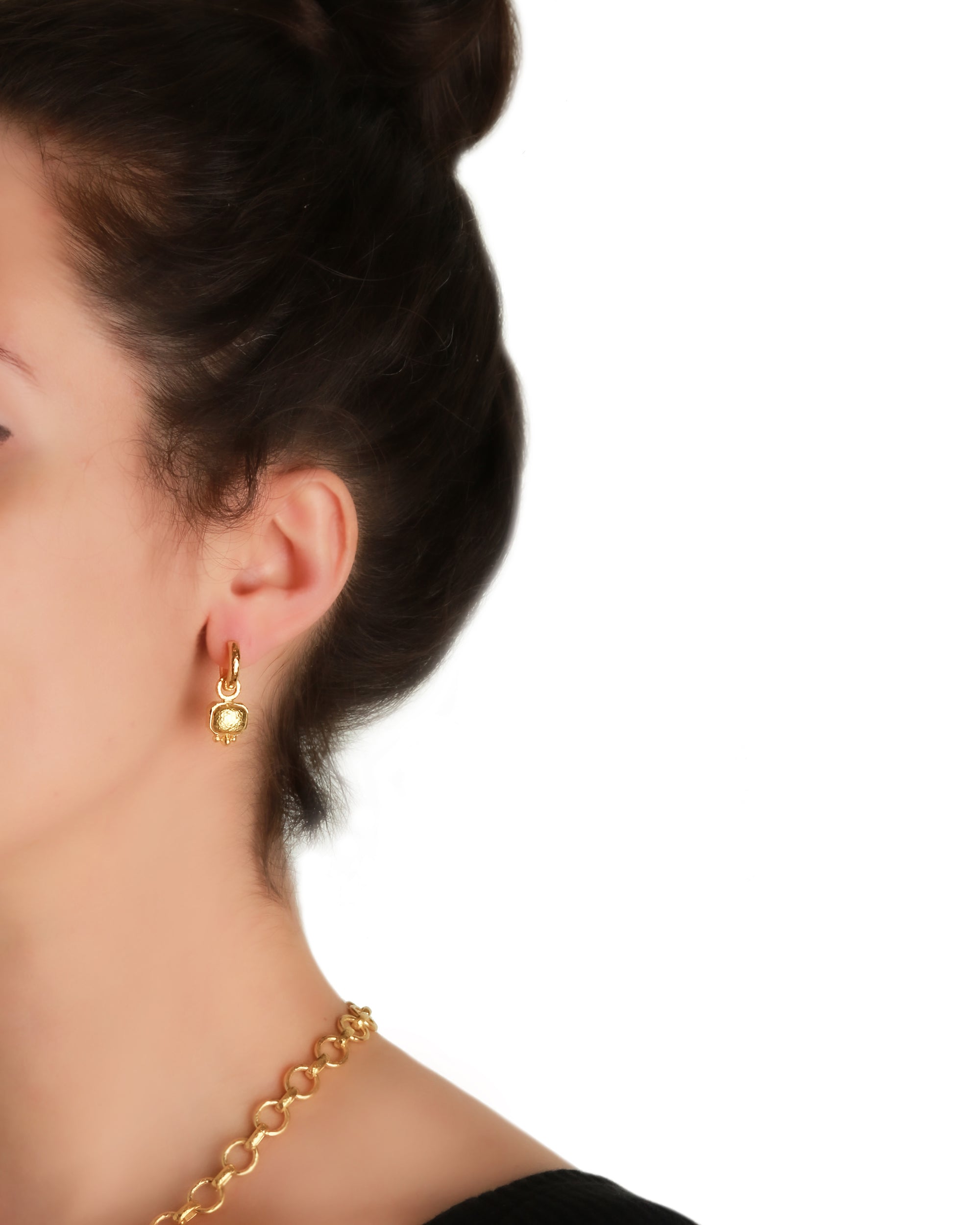 Gold Octagon Earring Charms