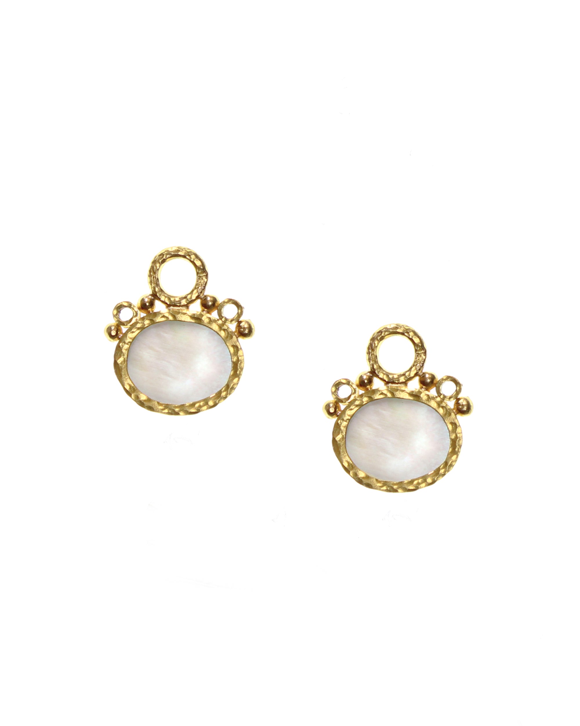 Smoke Venetian Glass 'Cabochon Quadriga' Charms