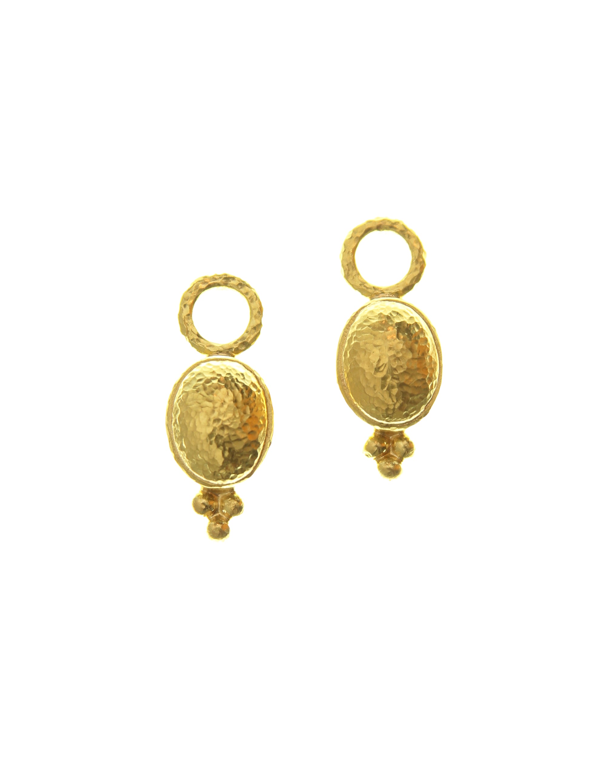 Shallow Gold Dome Earring Charms