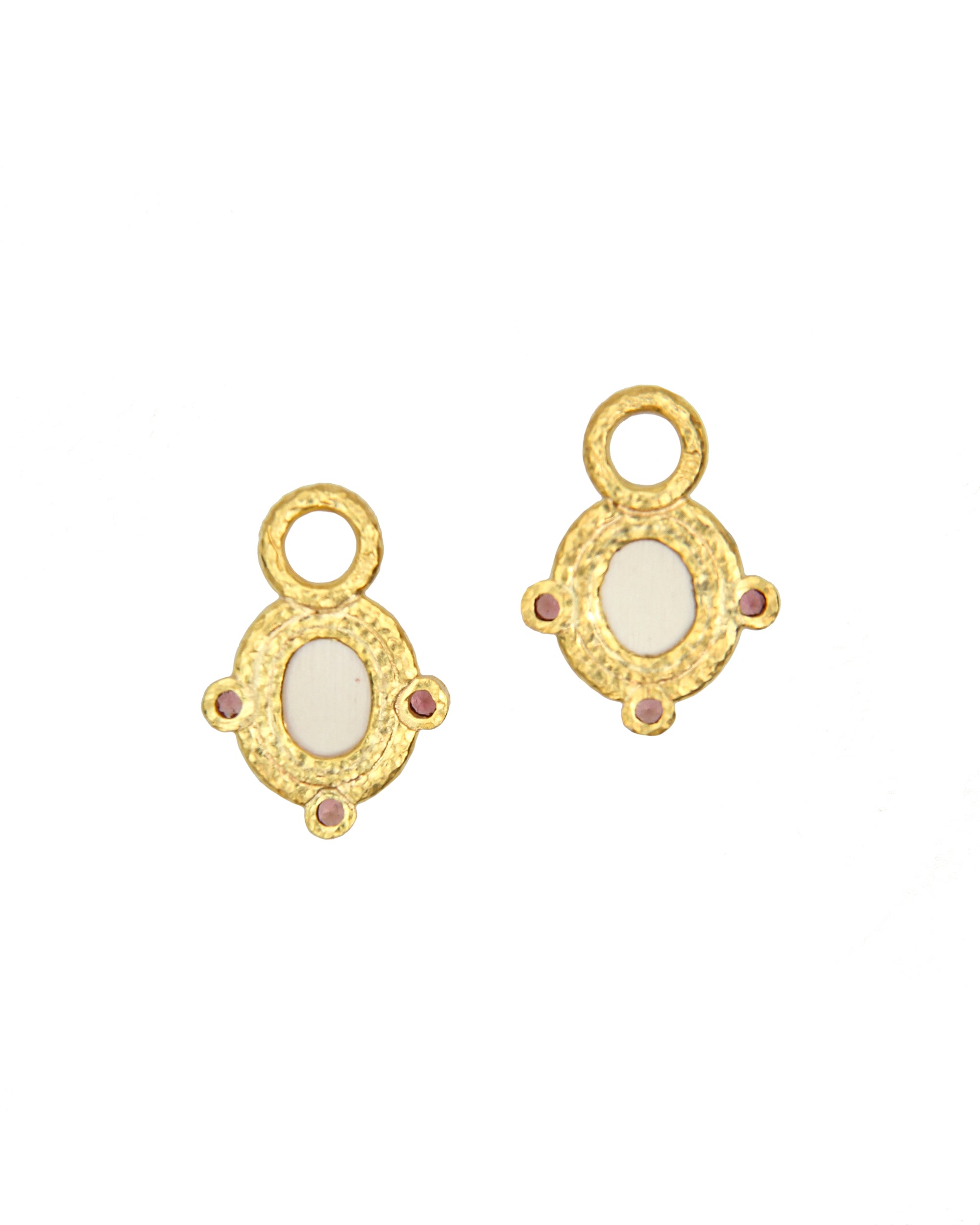 Lime 'Micro Angel and Dog' Earring Charms