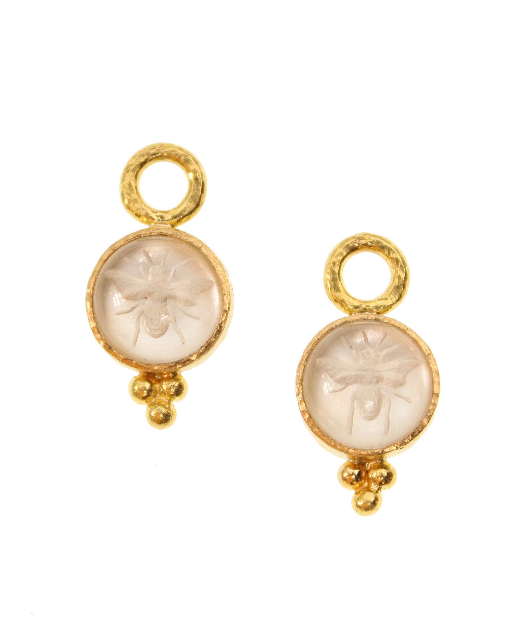 Rock Crystal 'Bee' Earring Charms