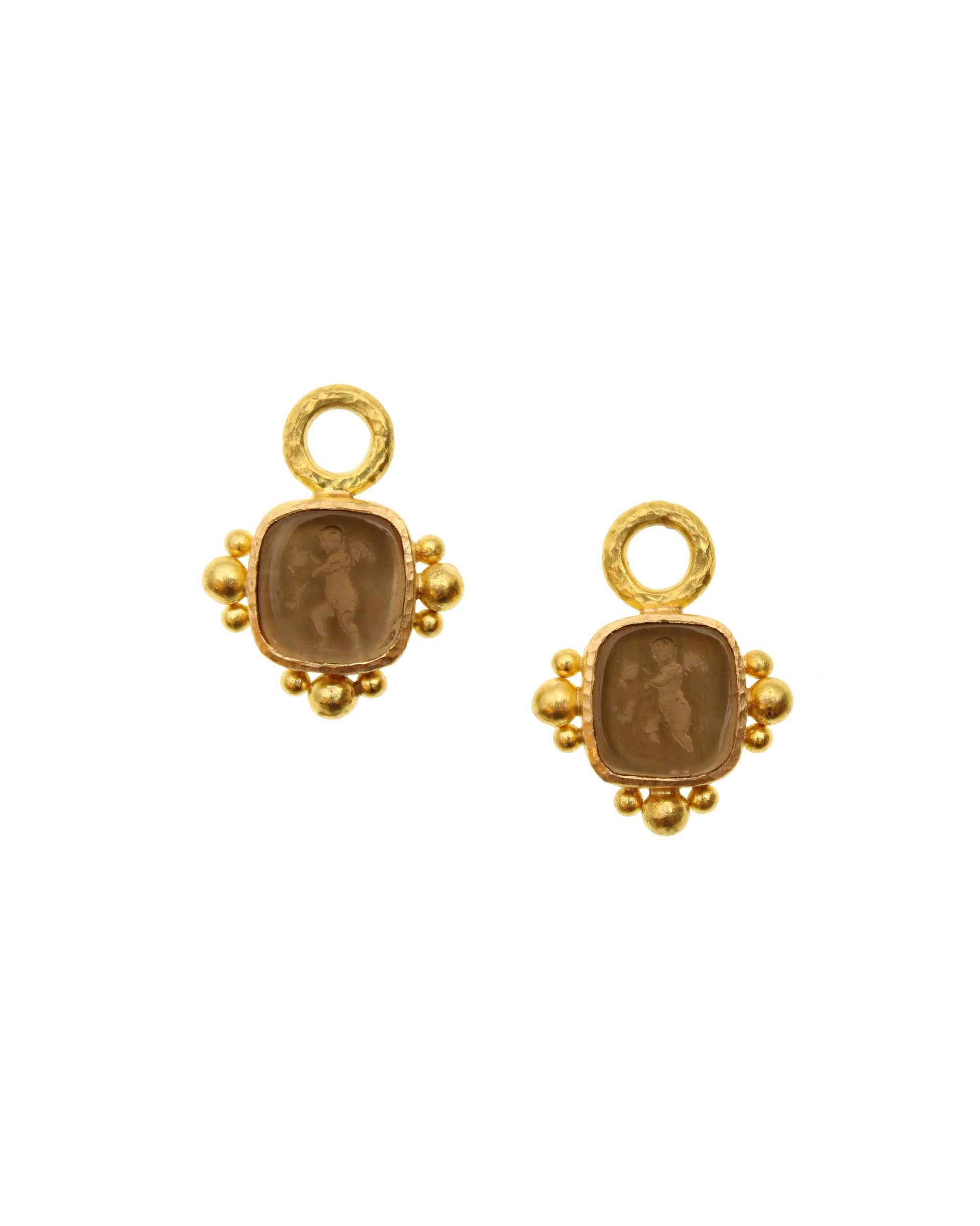Bronze 'Square Putto' Earring Charms