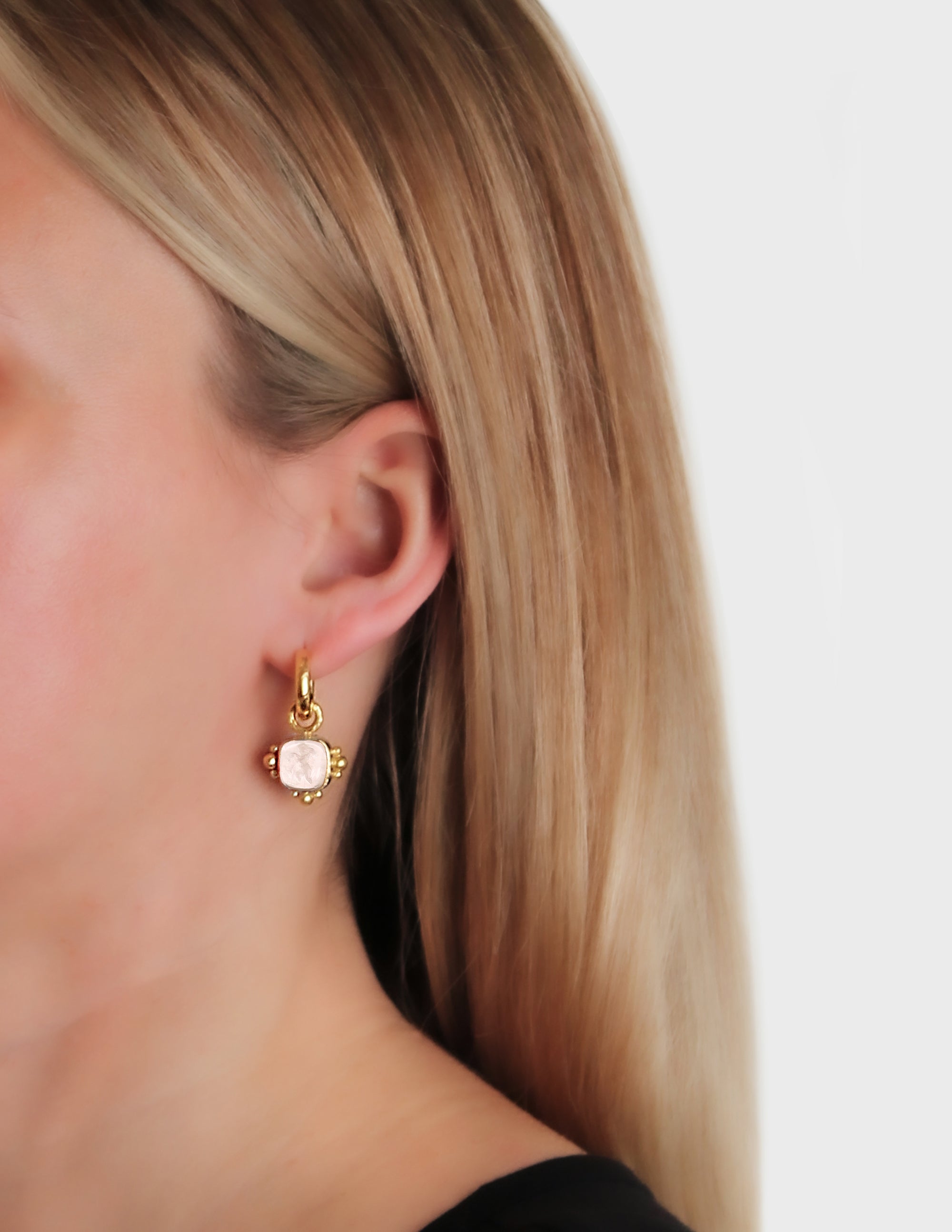 Crystal 'Square Putto' Earring Charms