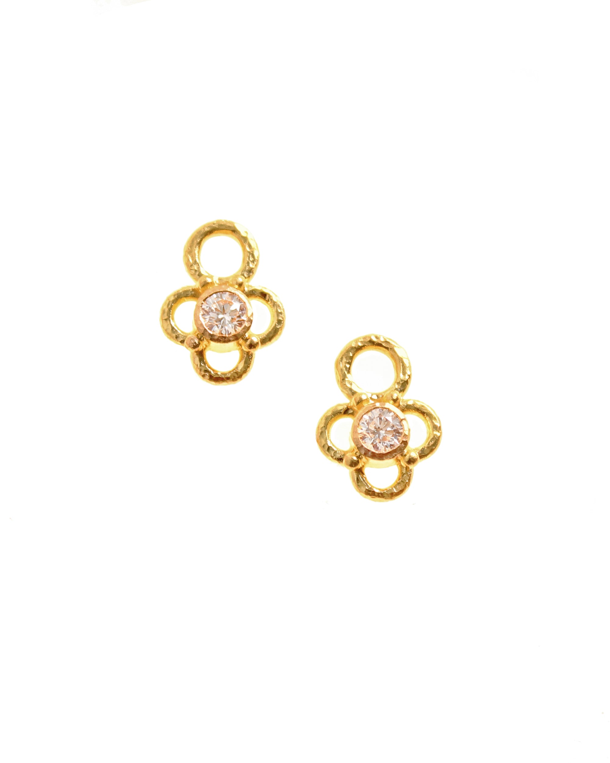 Diamond with Wire Arches Earring Charms