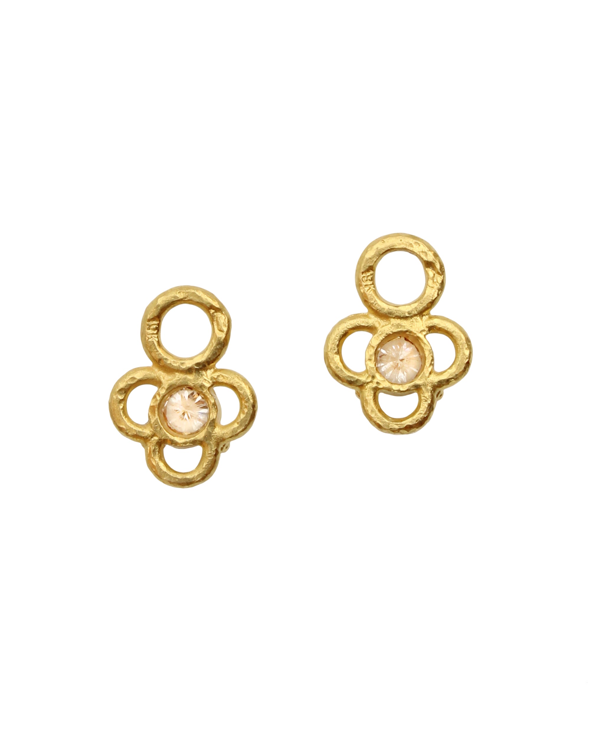 Diamond with Wire Arches Earring Charms