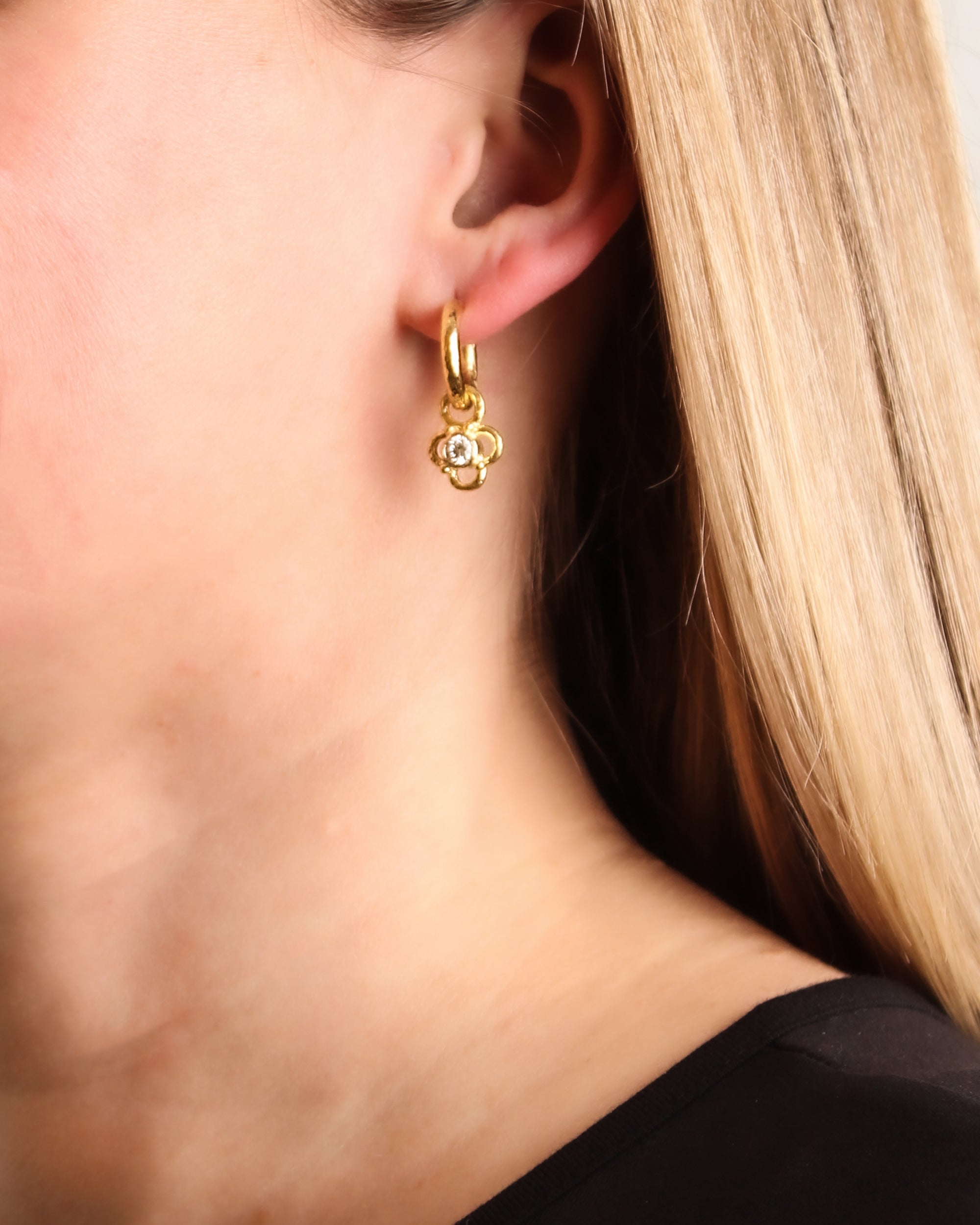 Diamond with Wire Arches Earring Charms