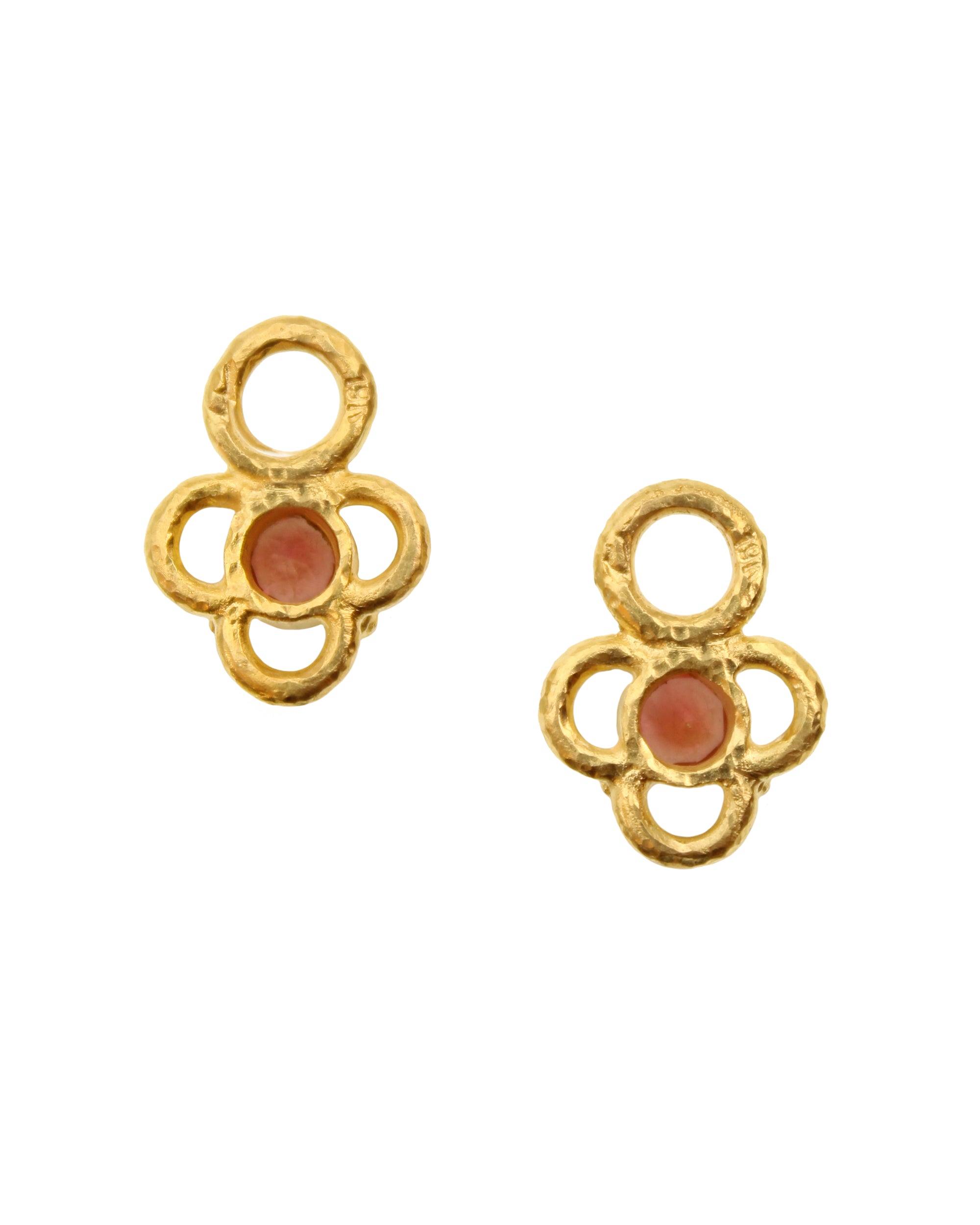 Rubellite with Wire Arches Earring Charms