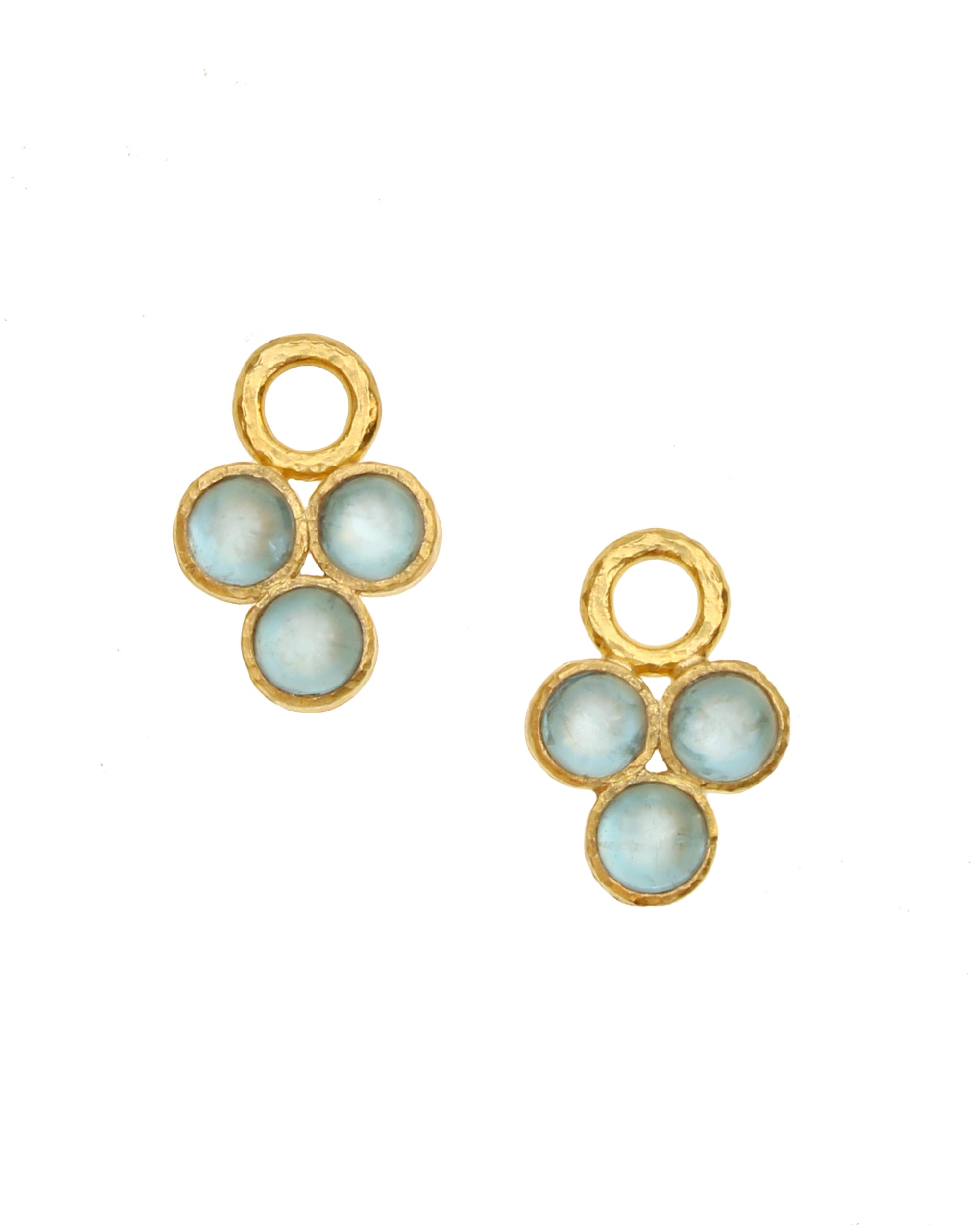 Cabochon Aquamarine Earring Charms