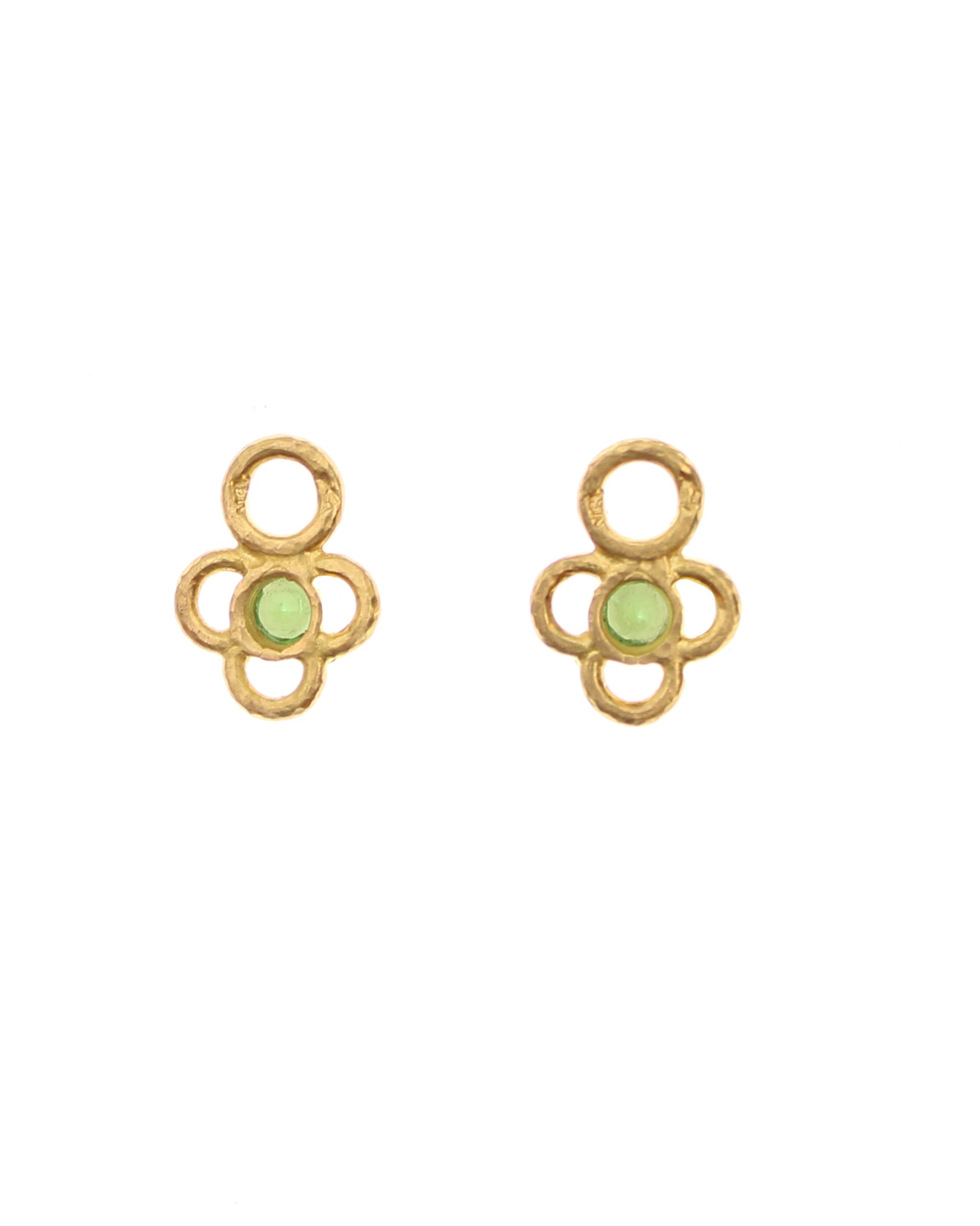 Tsavorite Earring Charms with Wire Arches