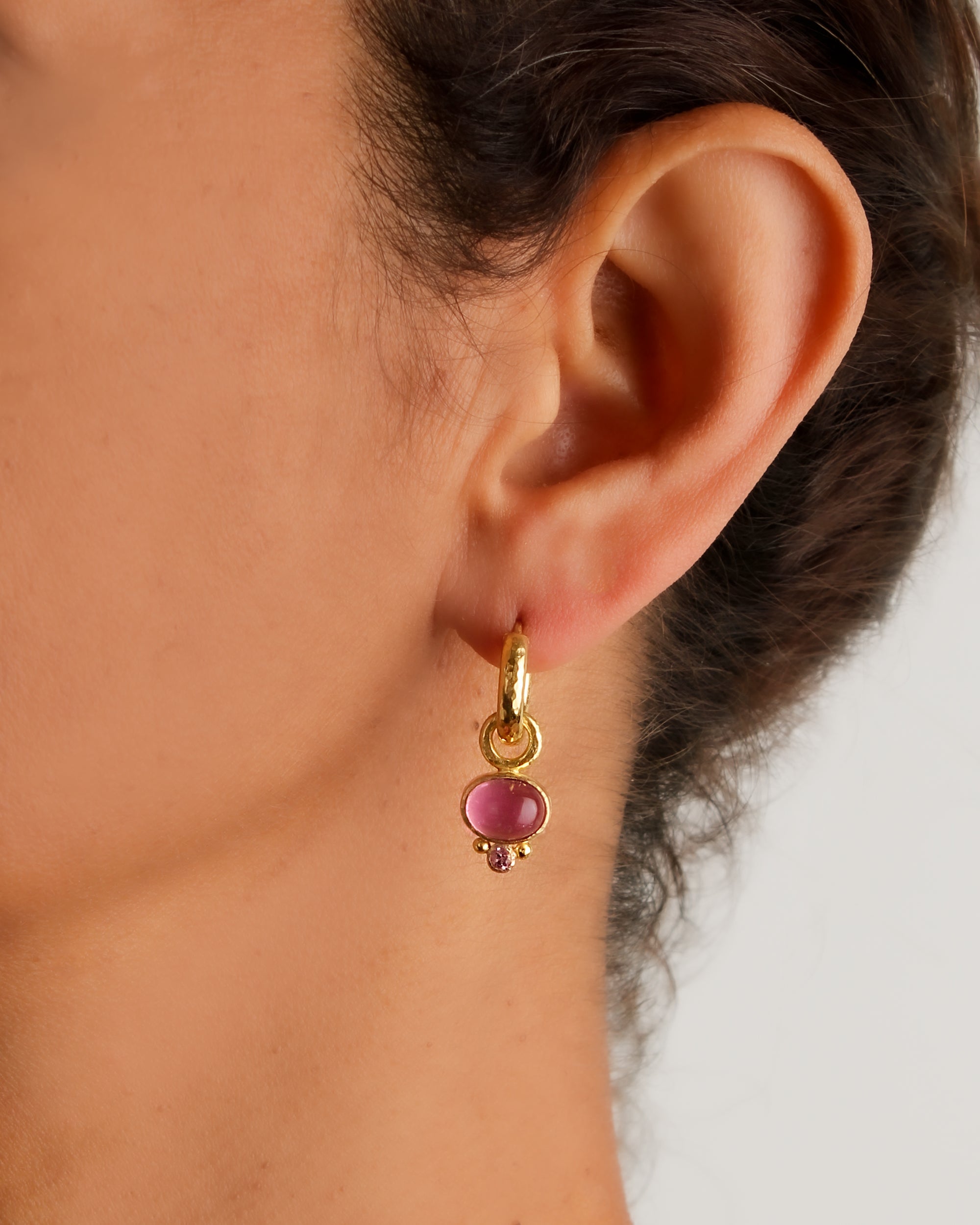 Pink Tourmaline & Pink Sapphire Earring Charms
