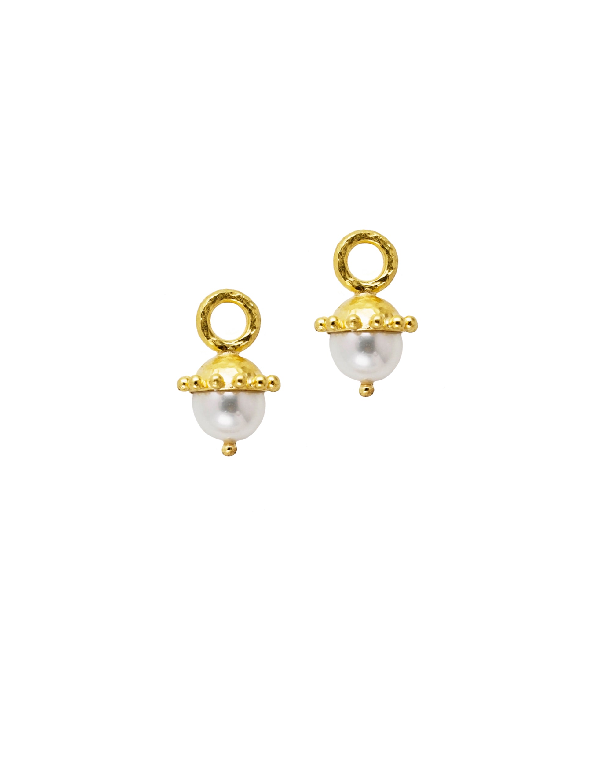Silver Pearl Earring Charms