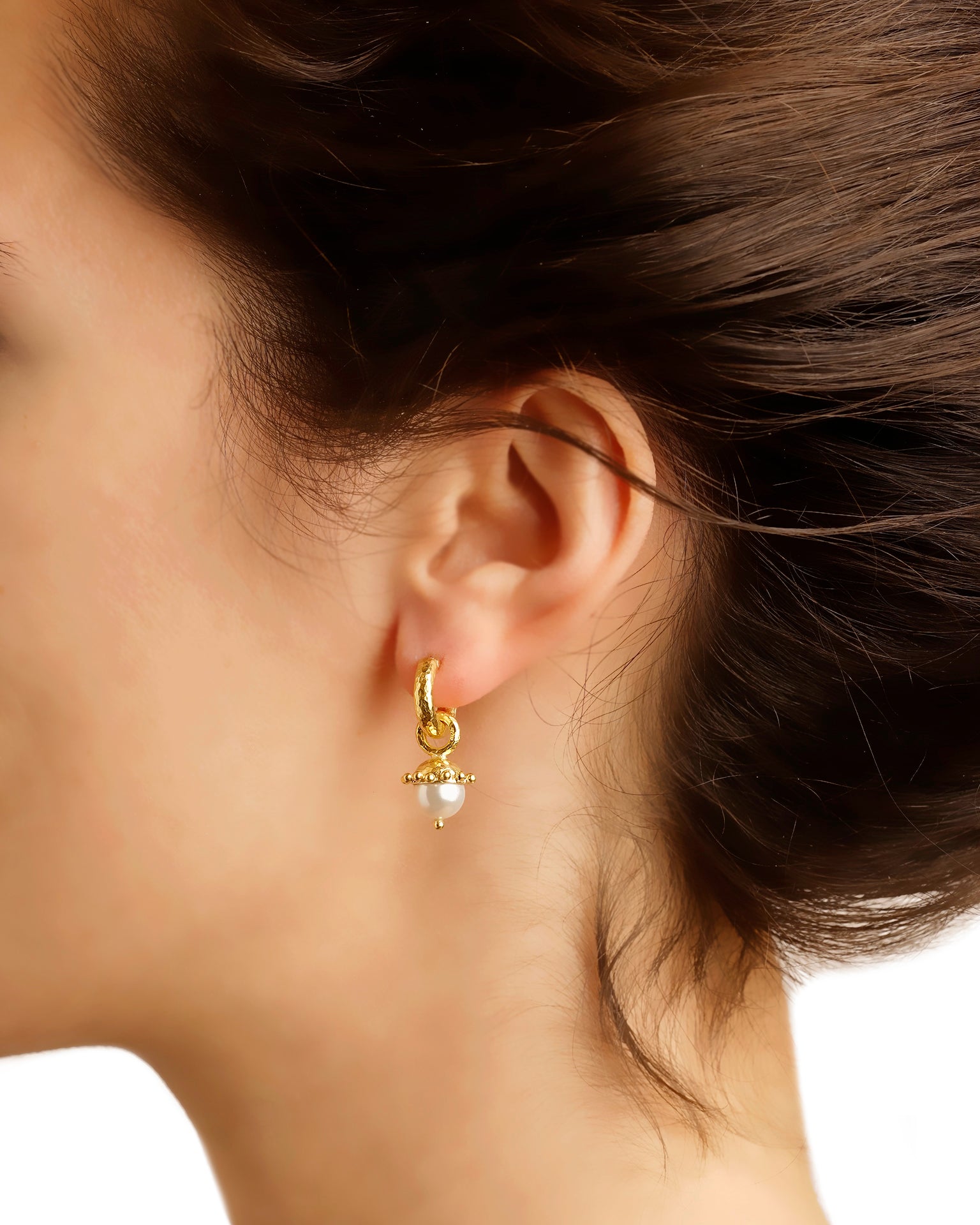 Silver Pearl Earring Charms