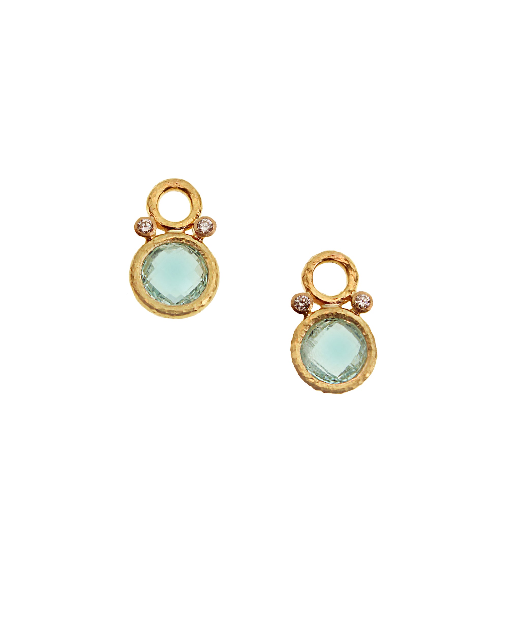 Faceted Aquamarine Earring Charms