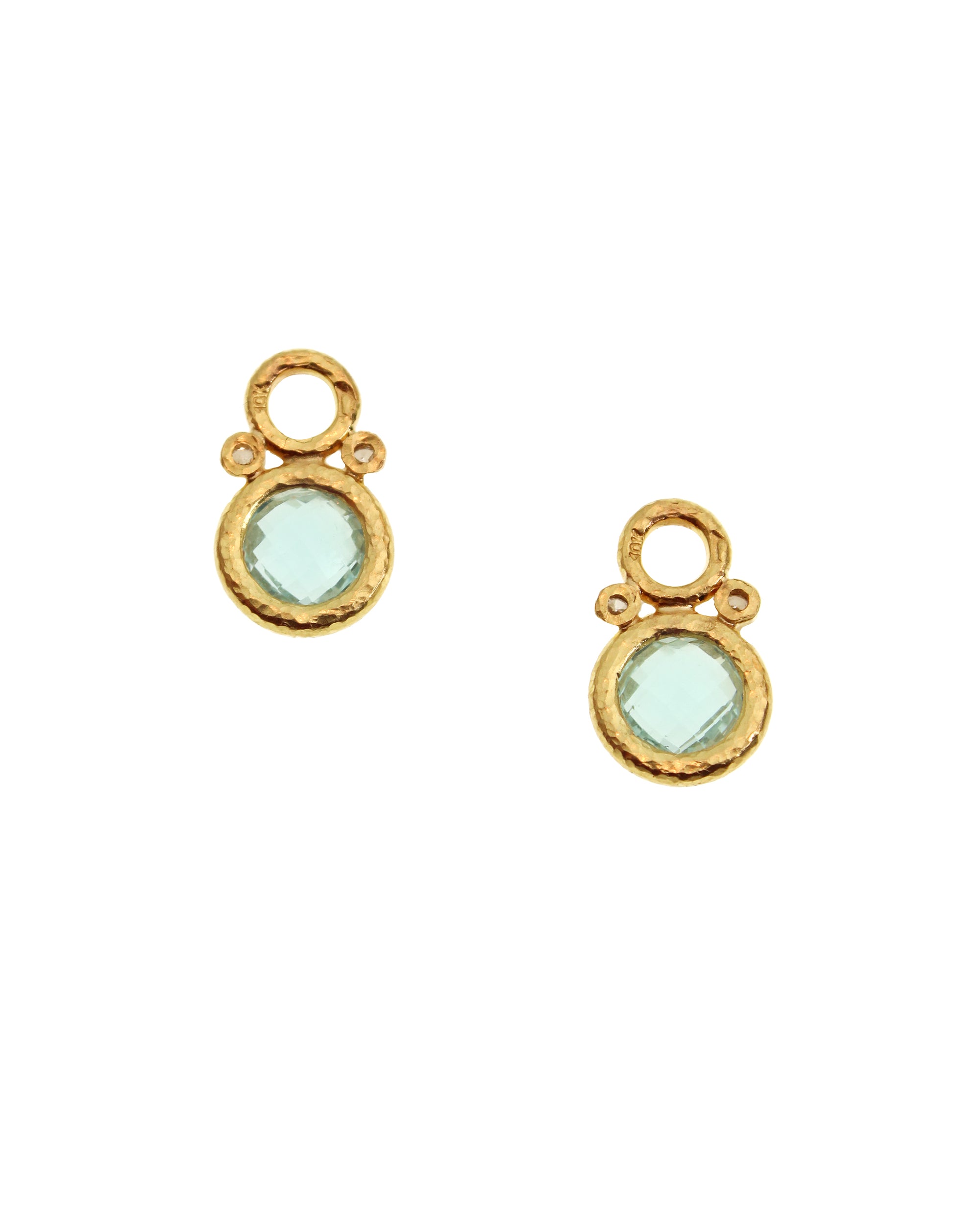 Faceted Aquamarine Earring Charms