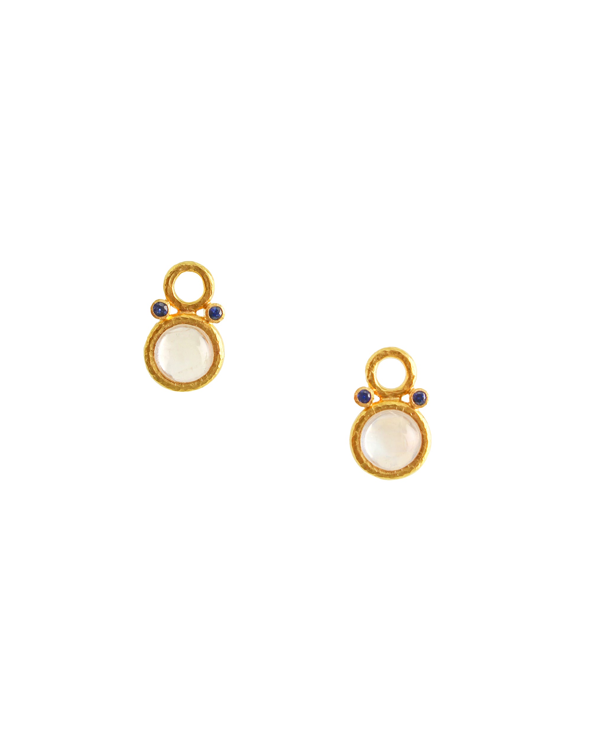 Moonstone and Blue Sapphire Earring Charms