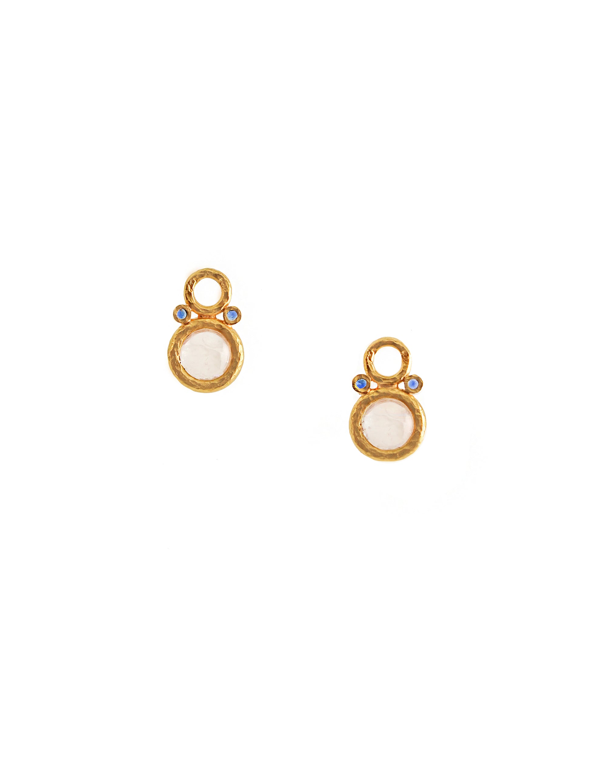 Moonstone and Blue Sapphire Earring Charms