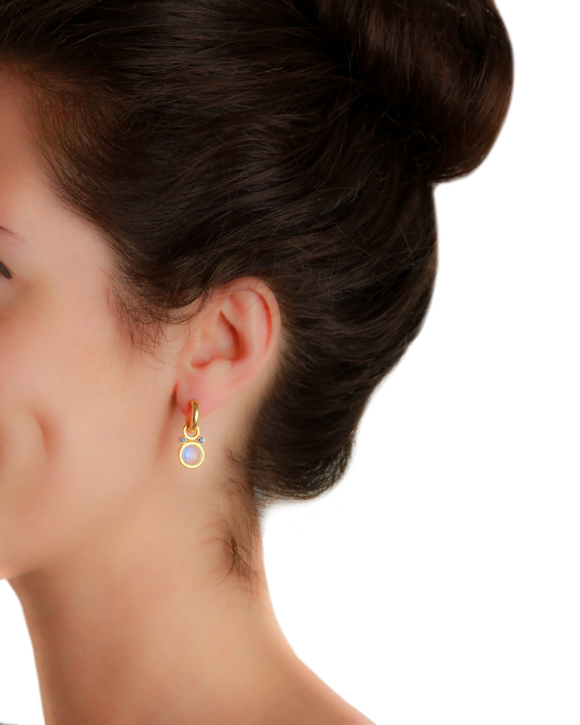 Moonstone and Blue Sapphire Earring Charms