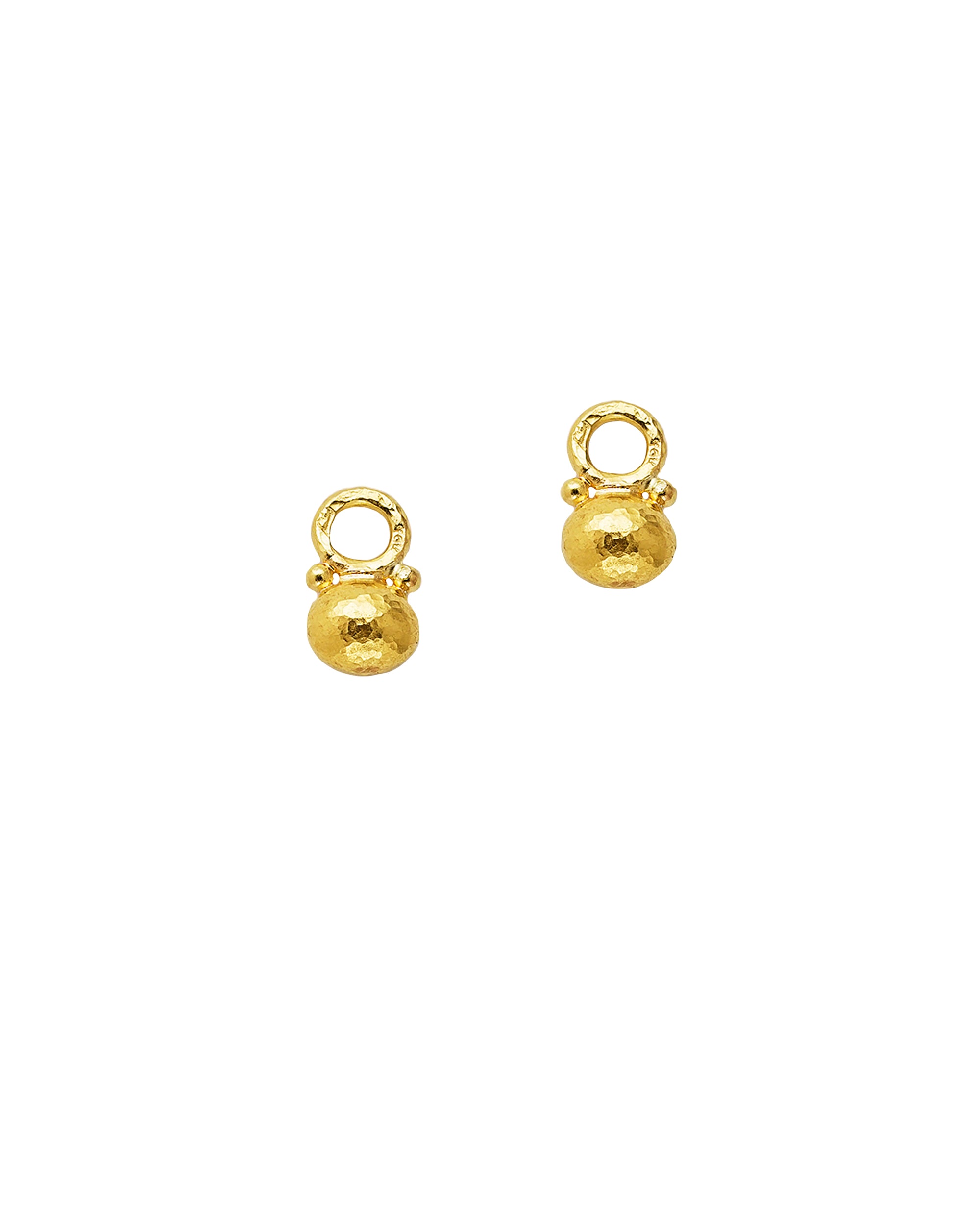 Horizontal Gold Oval Earring Charms
