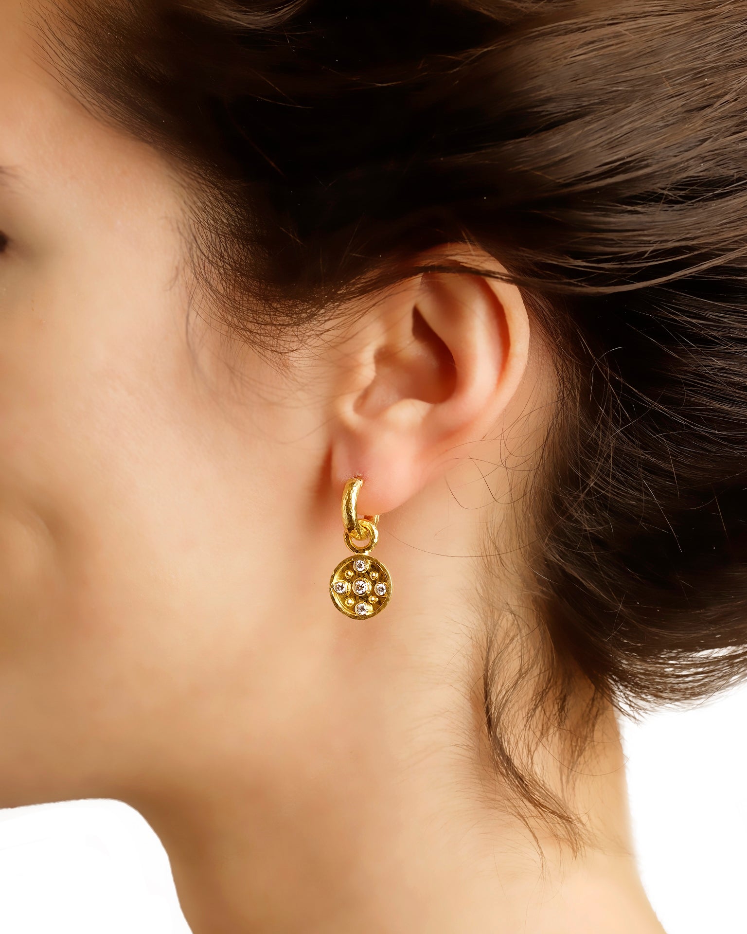 Diamond Disk Earring Charms