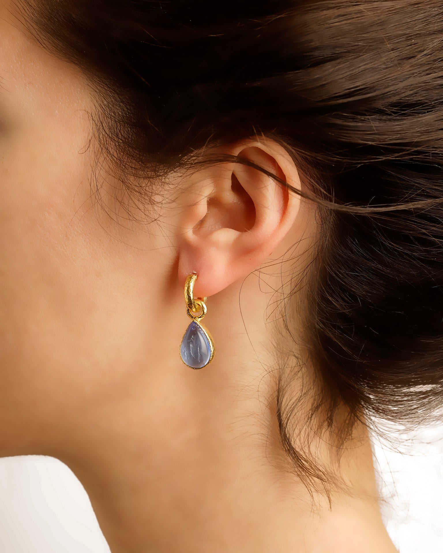 Teal 'Small Pear Shape' Earring Charms