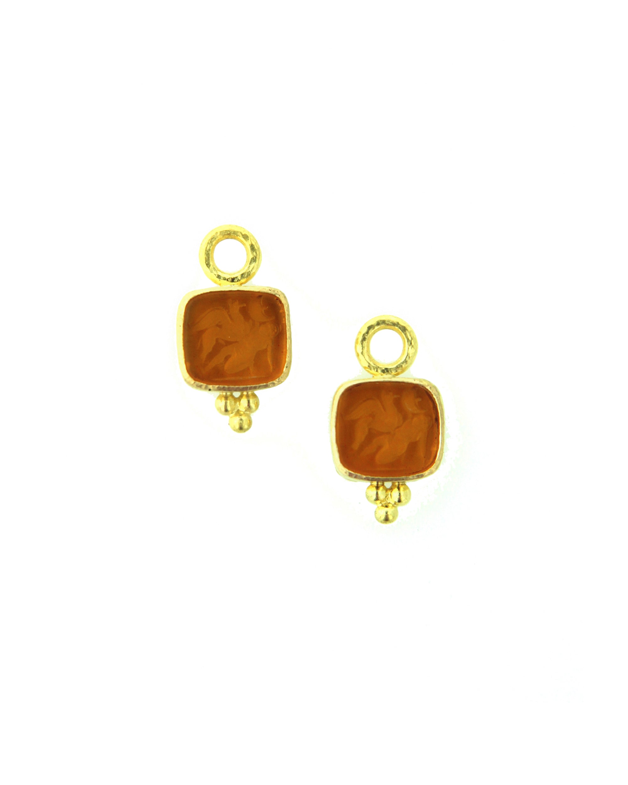 Amber 'Pegasus, Goddess and Moon' Earring Charms