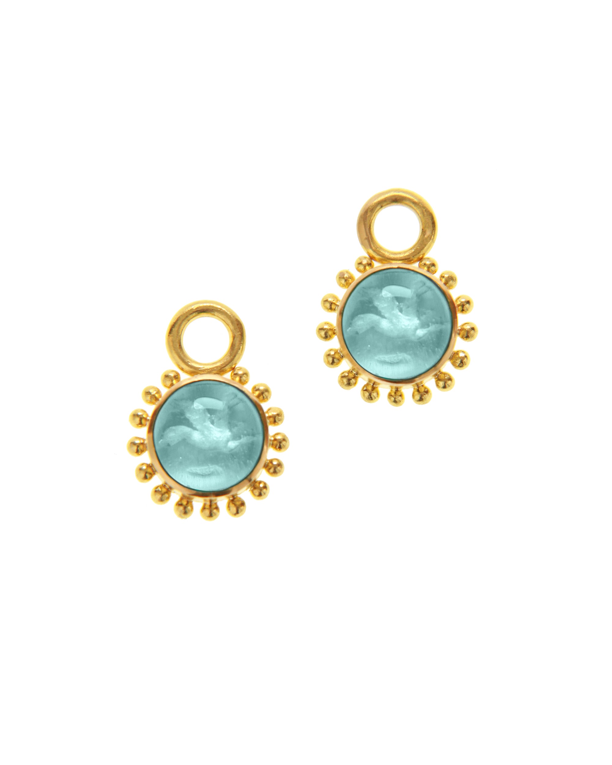 Light Aqua 'Cab Tiny Griffin' Earring Charms