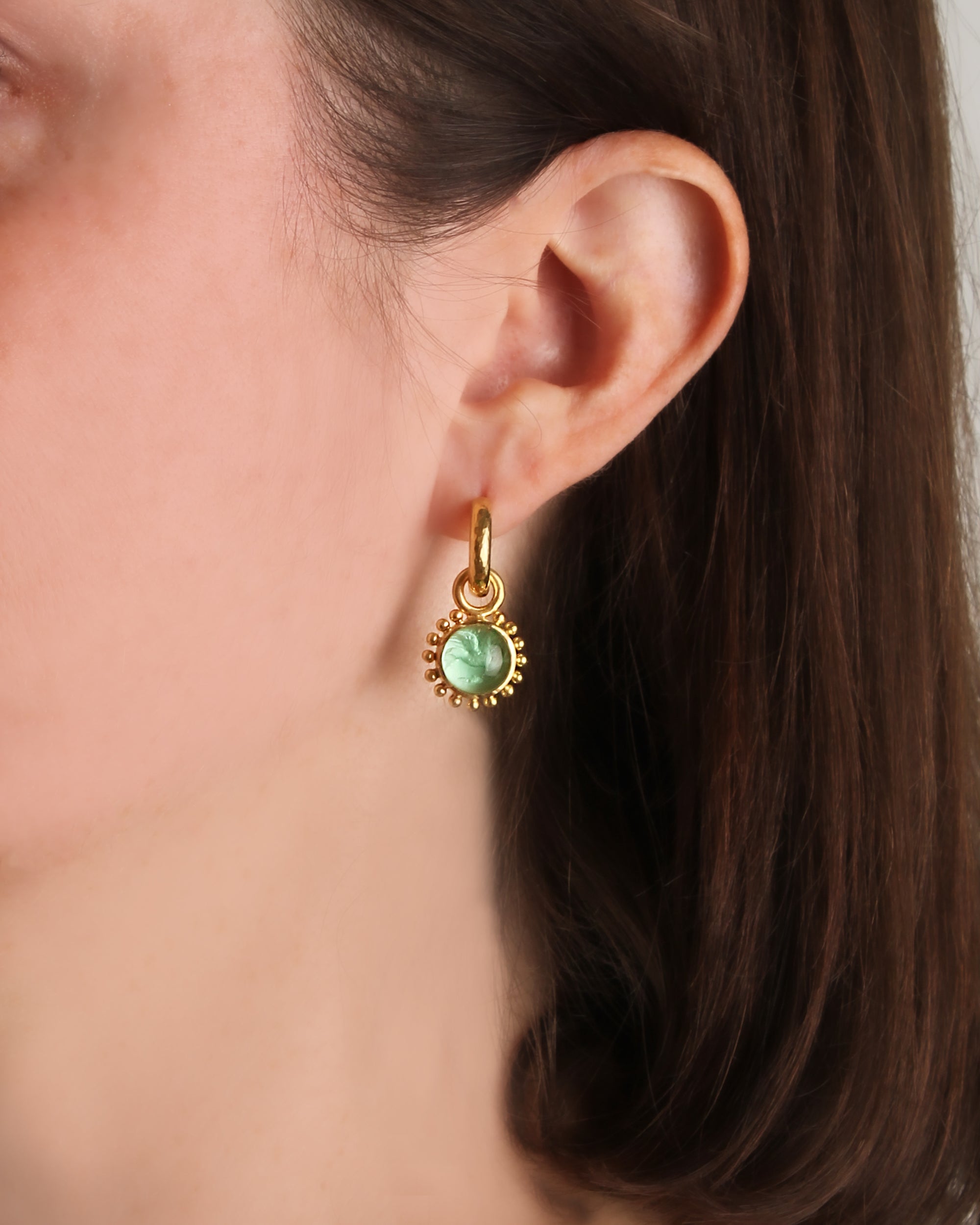 Ruby 'Cabochon Tiny Griffin' Earring Charms