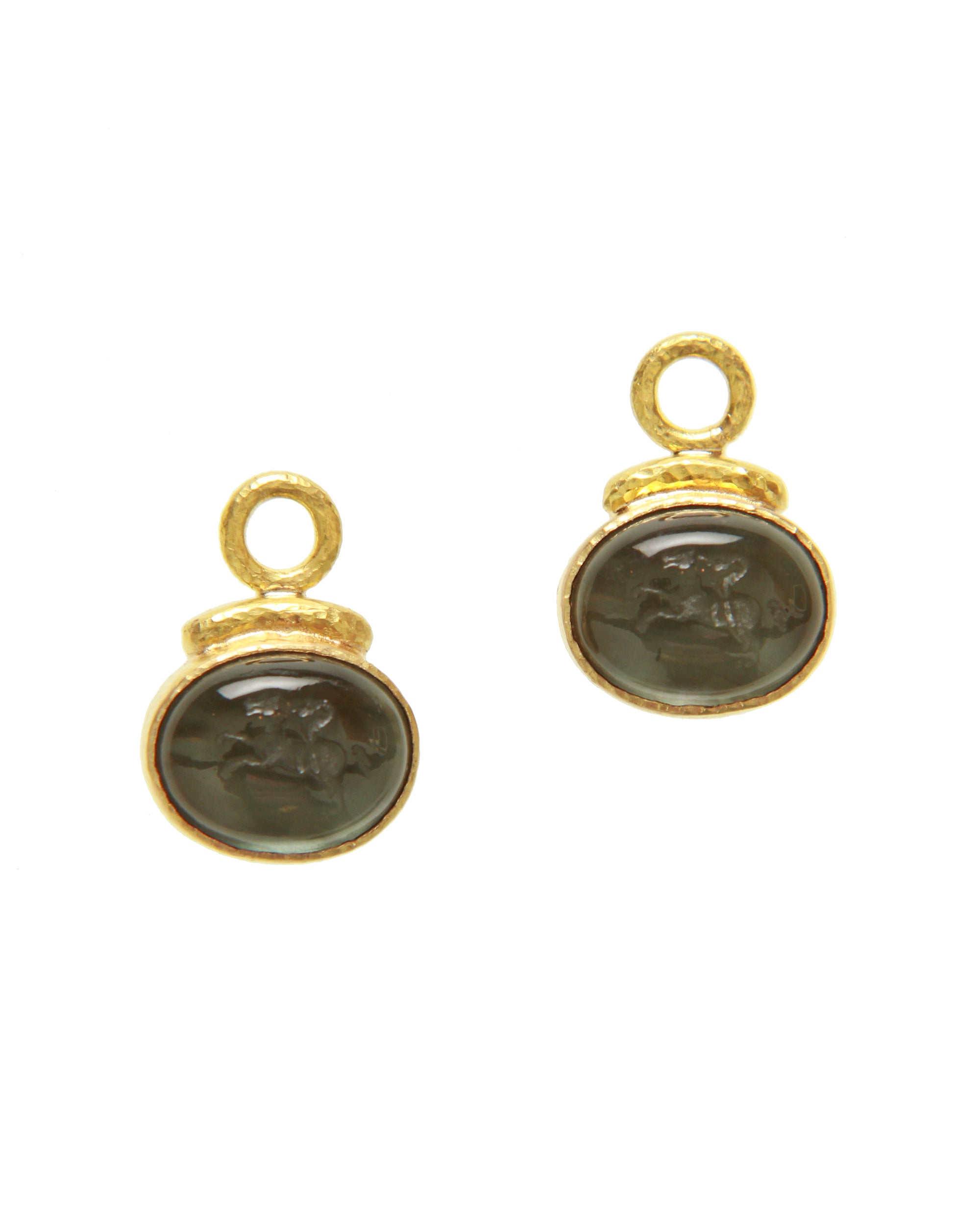 Smoke 'Cab Equestrian' Earring Charms